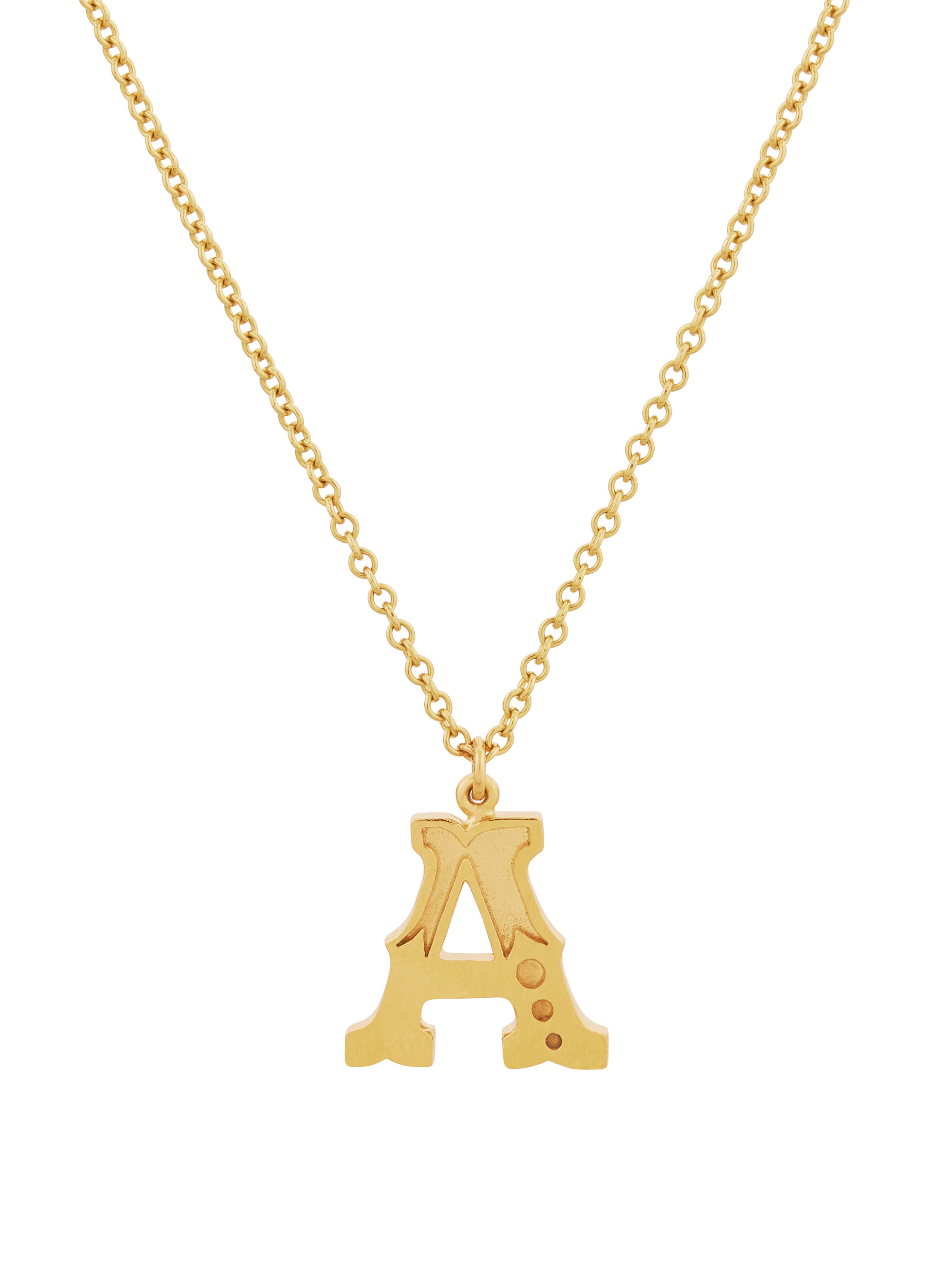 Just My Type Letter A Necklace - image 1 | gold plate