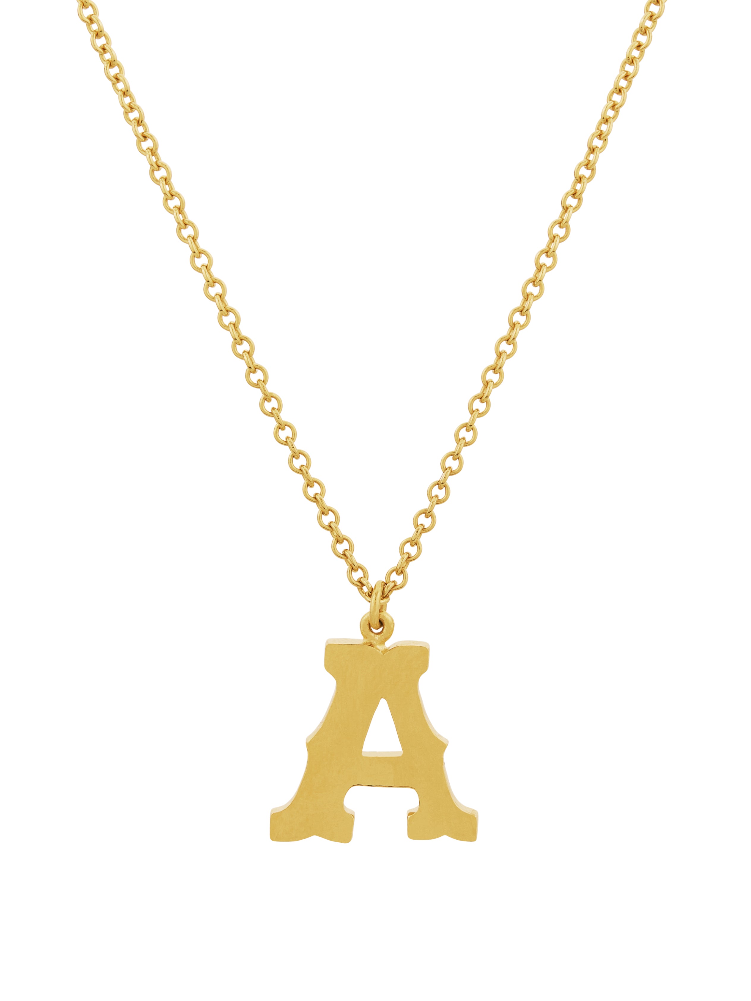 Just My Type Letter A Necklace - image 6 | gold plate