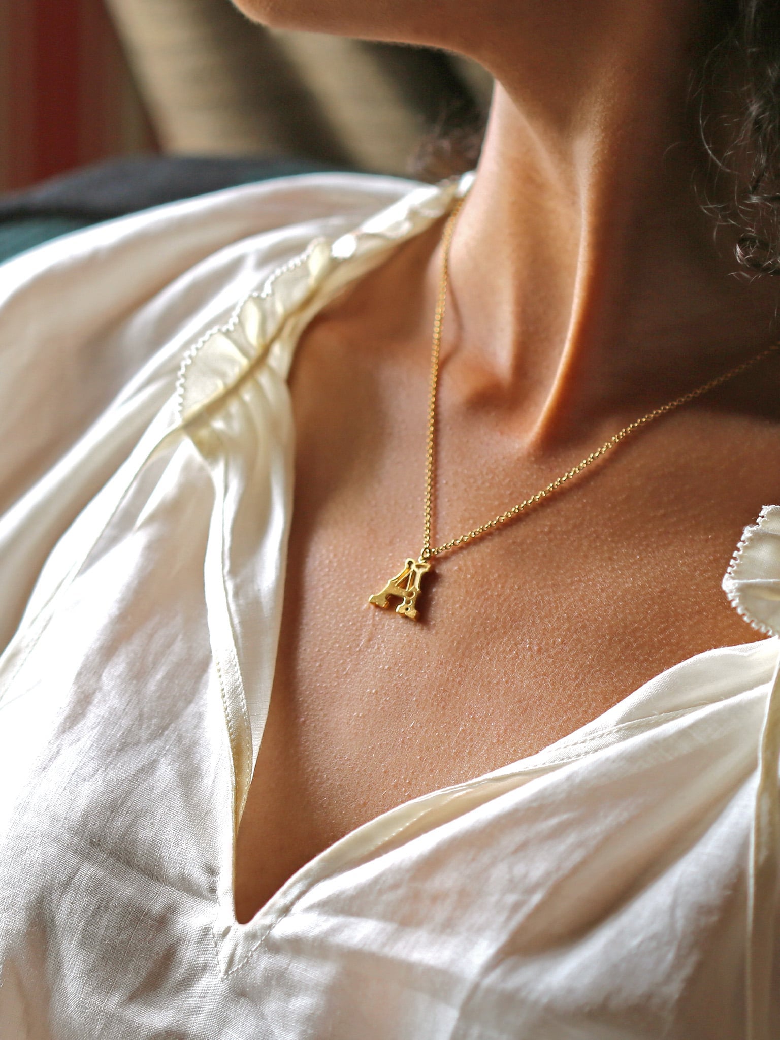 Just My Type Letter A Necklace - image 2