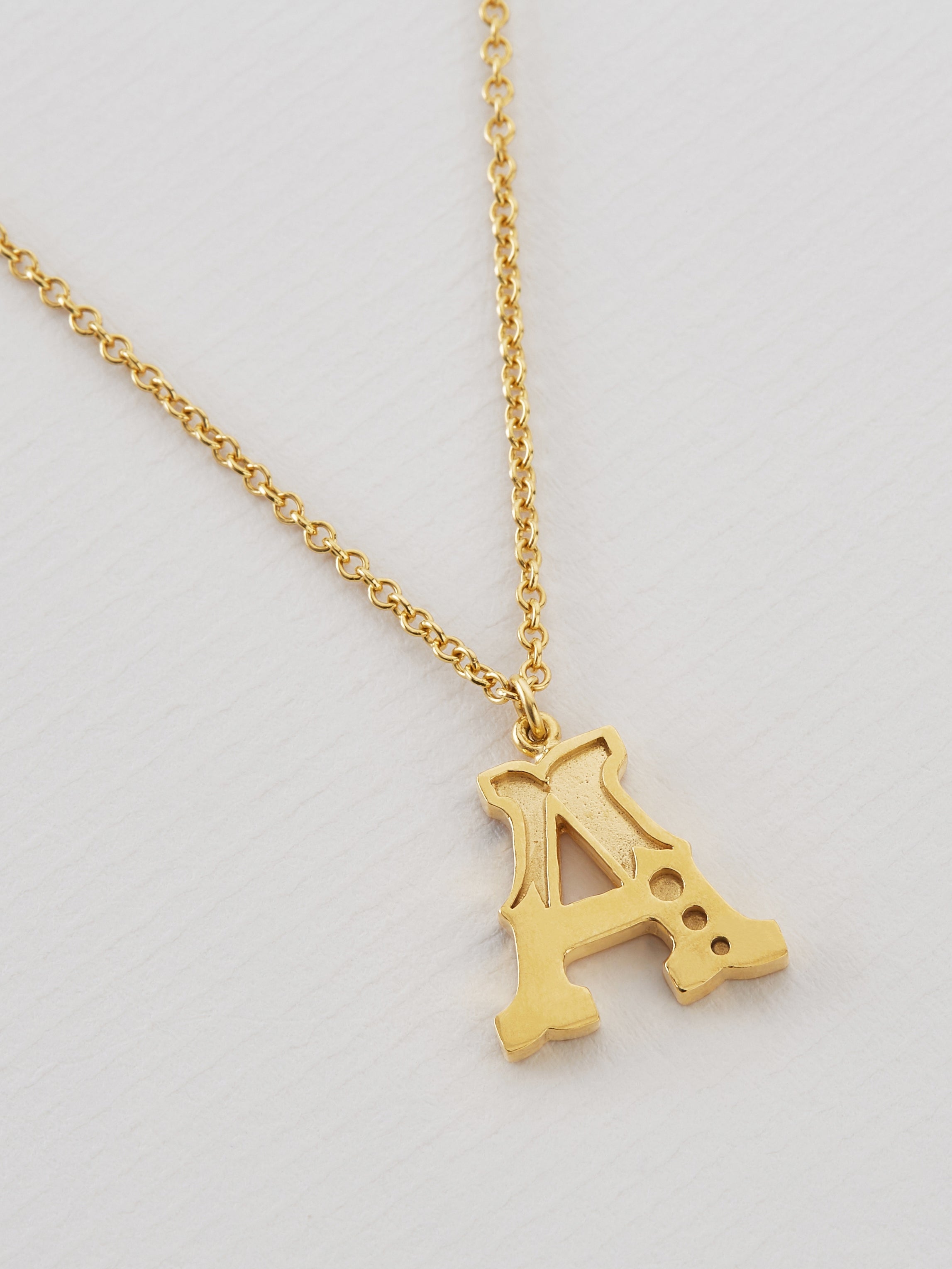 Just My Type Letter A Necklace - image 5 | gold plate