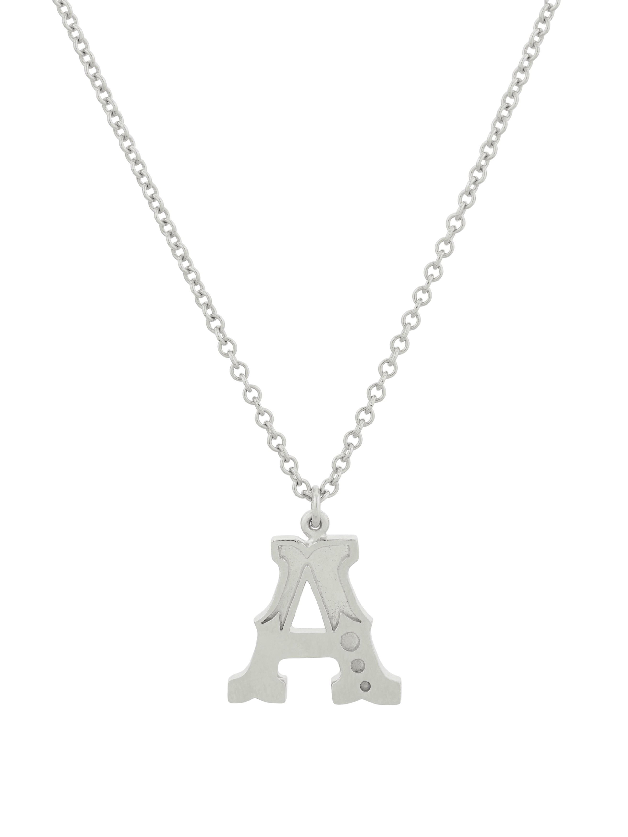 Just My Type Letter A Necklace - image 7 | silver