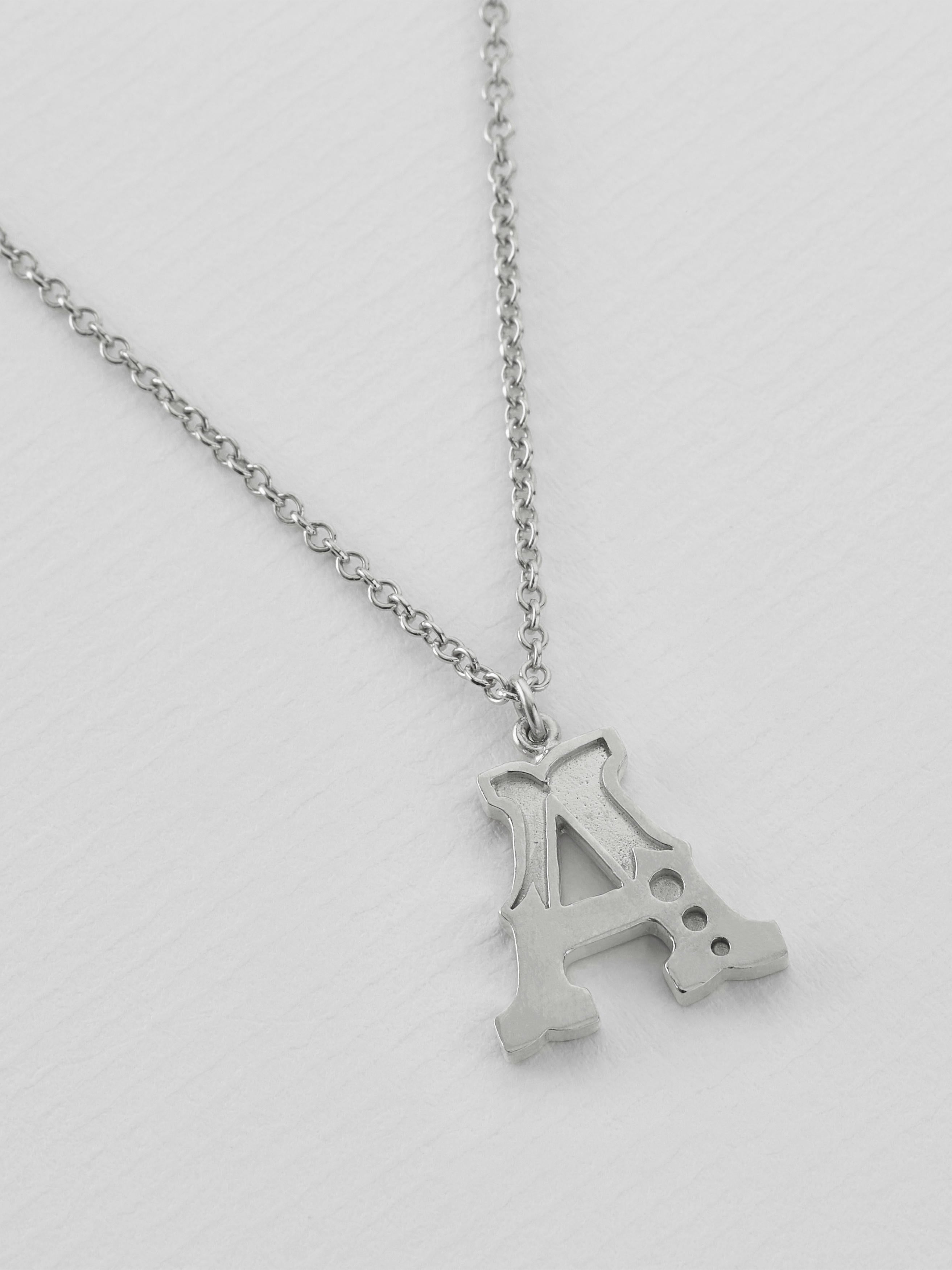 Just My Type Letter A Necklace - image 8 | silver