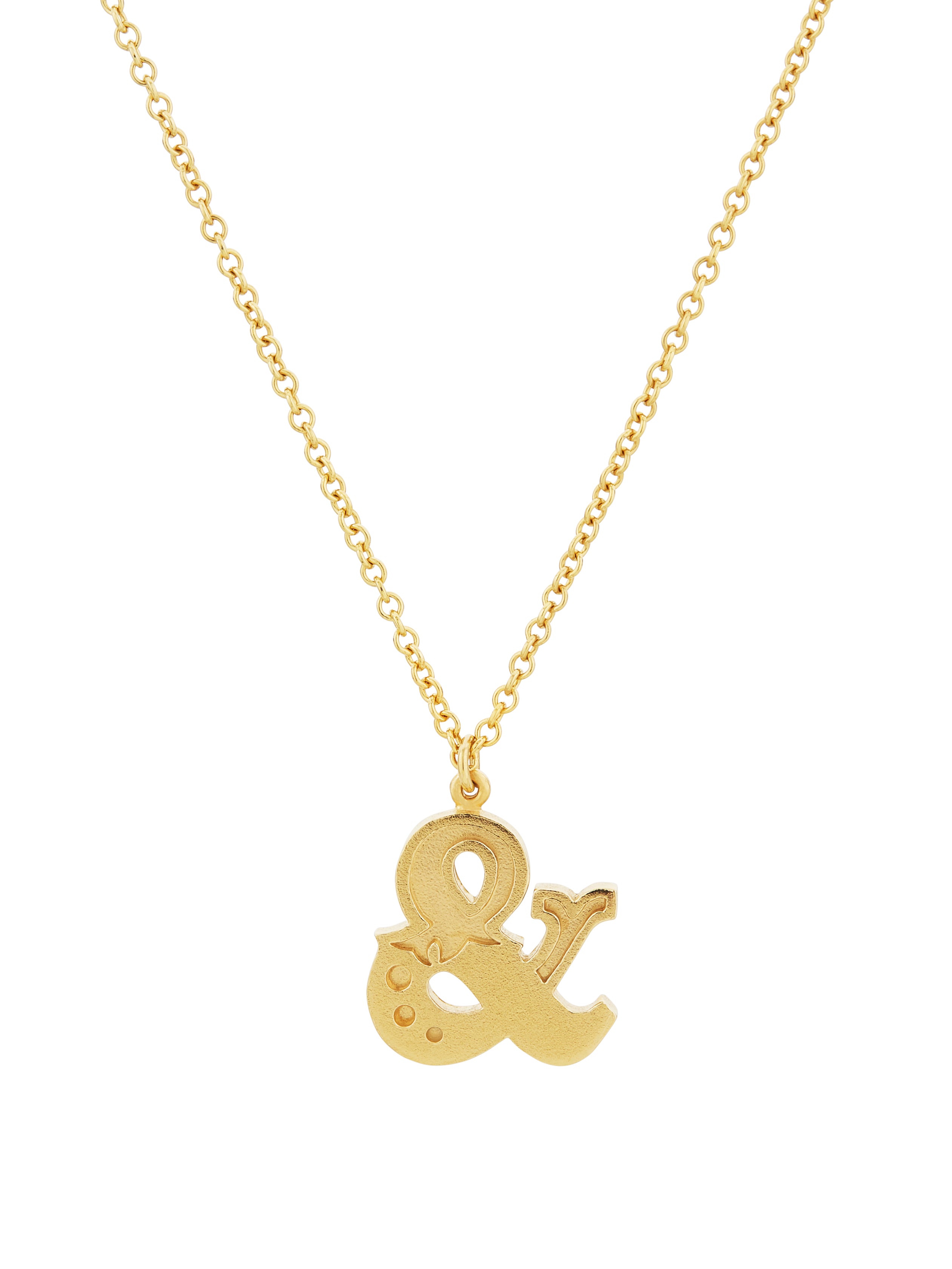 Just my Type Ampersand Necklace - image 1 | gold plate