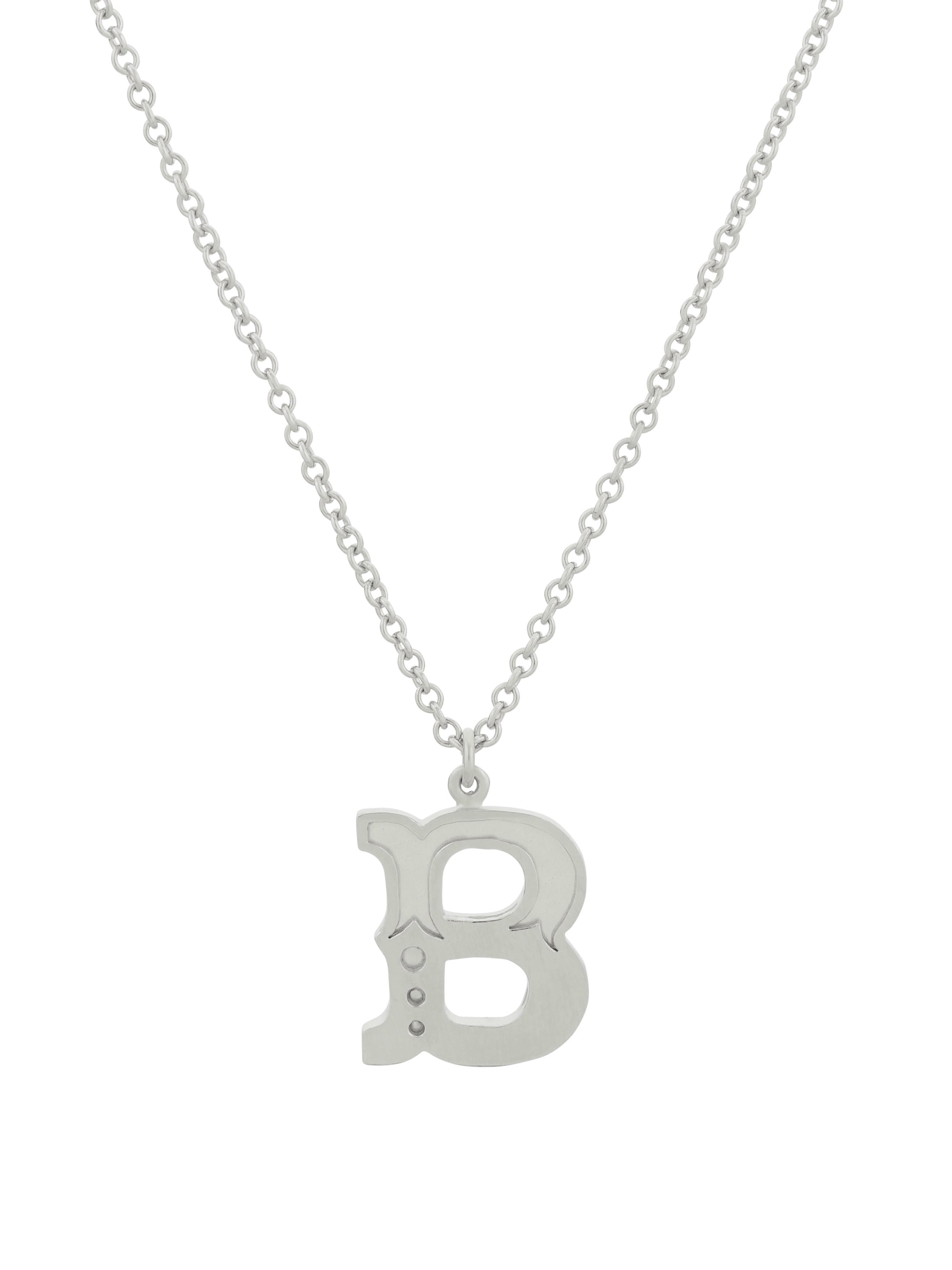Just My Type Letter B Necklace - image 6 | silver