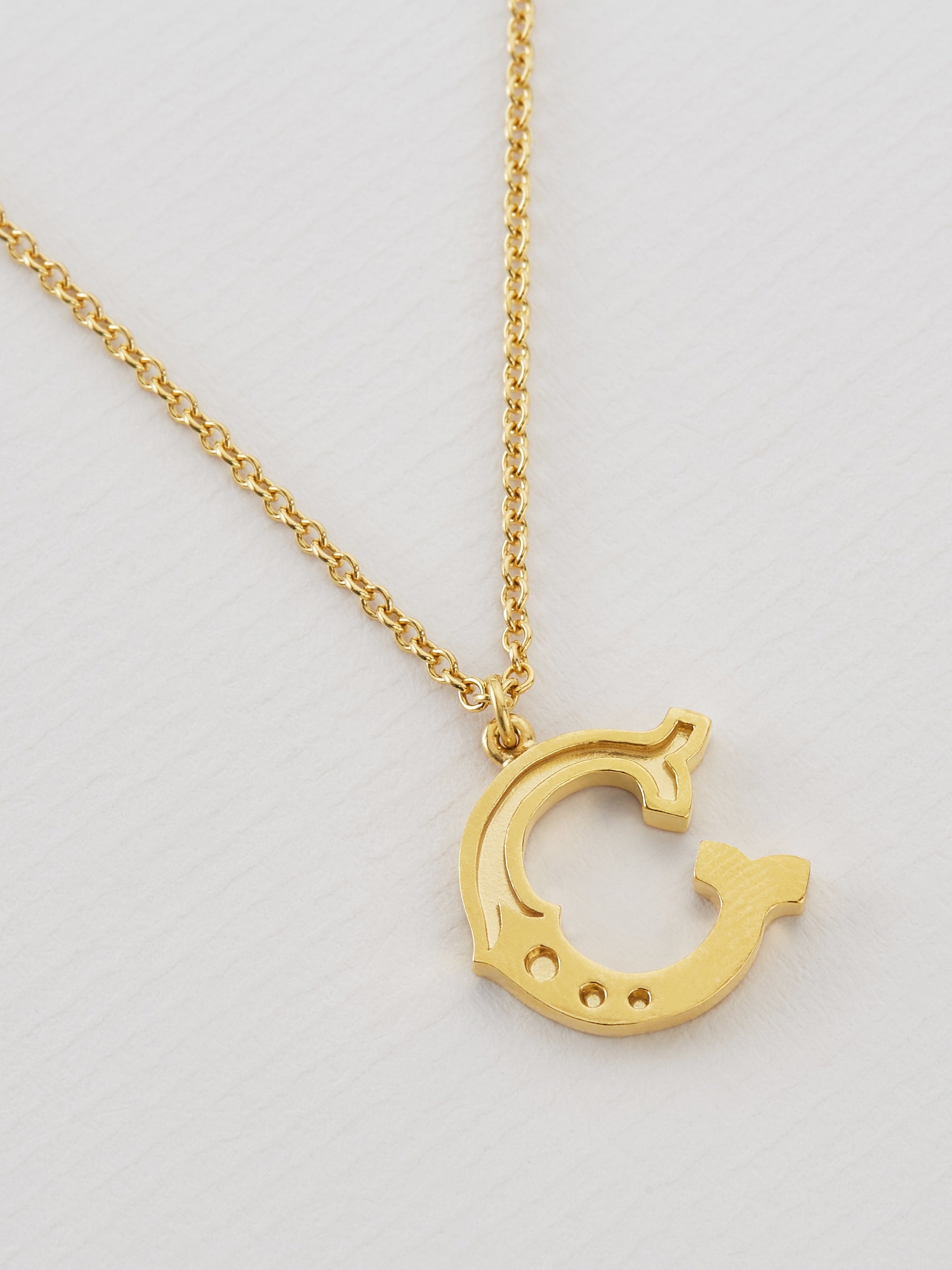 Just My Type Letter C Necklace - image 4 | gold plate