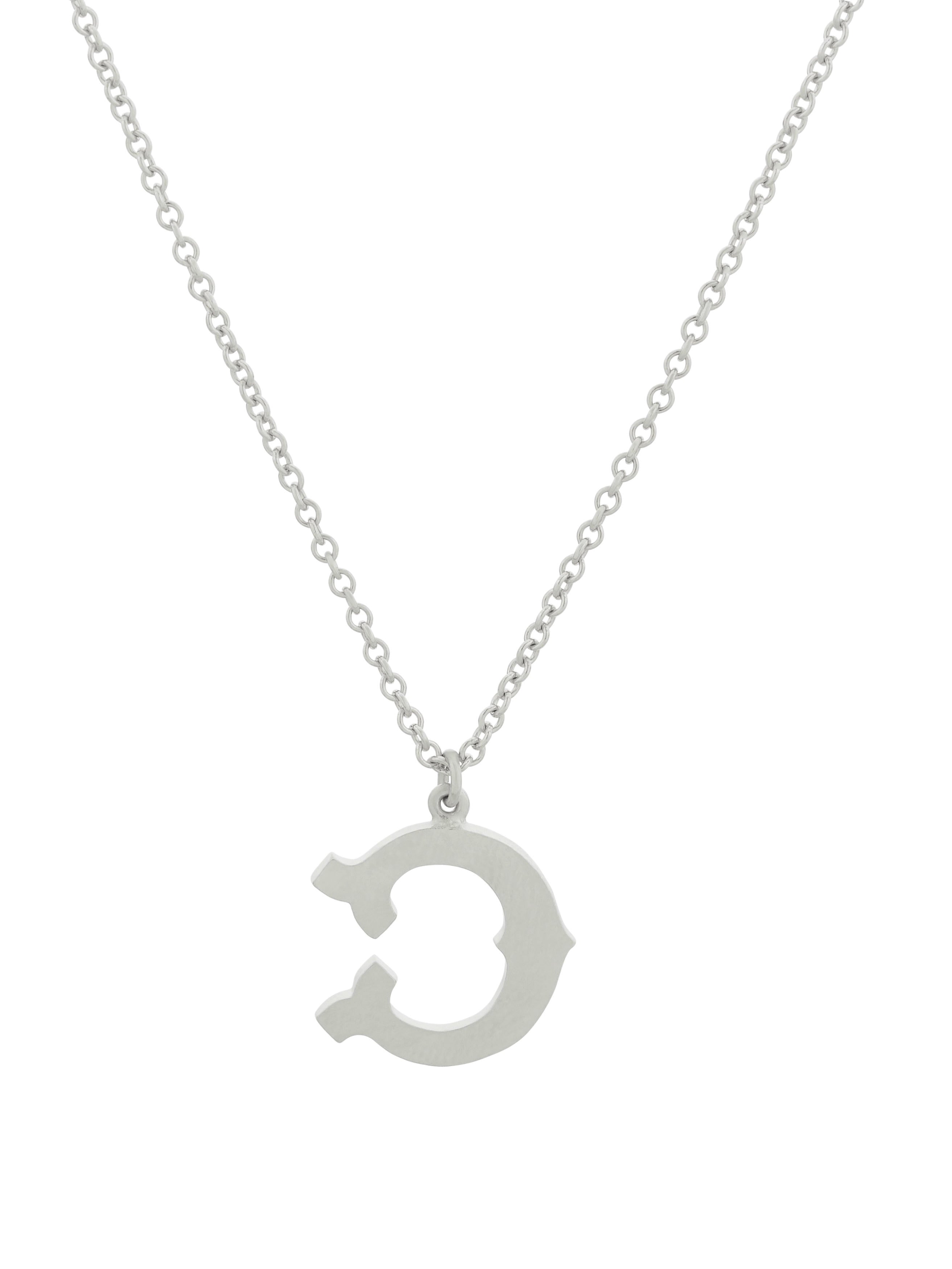 Just My Type Letter C Necklace - image 8 | silver