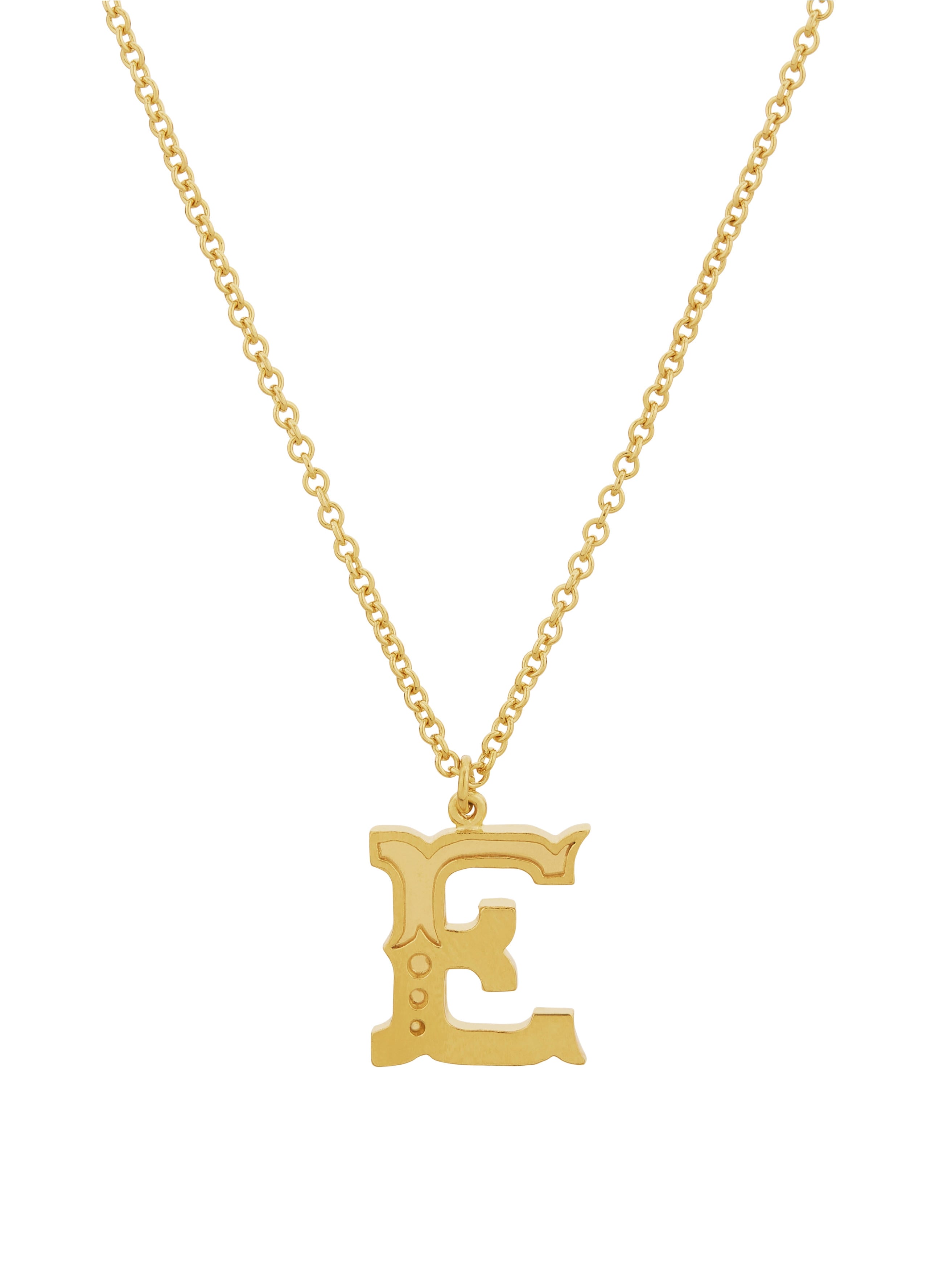 Just My Type Letter E Necklace - image 1 | gold plate