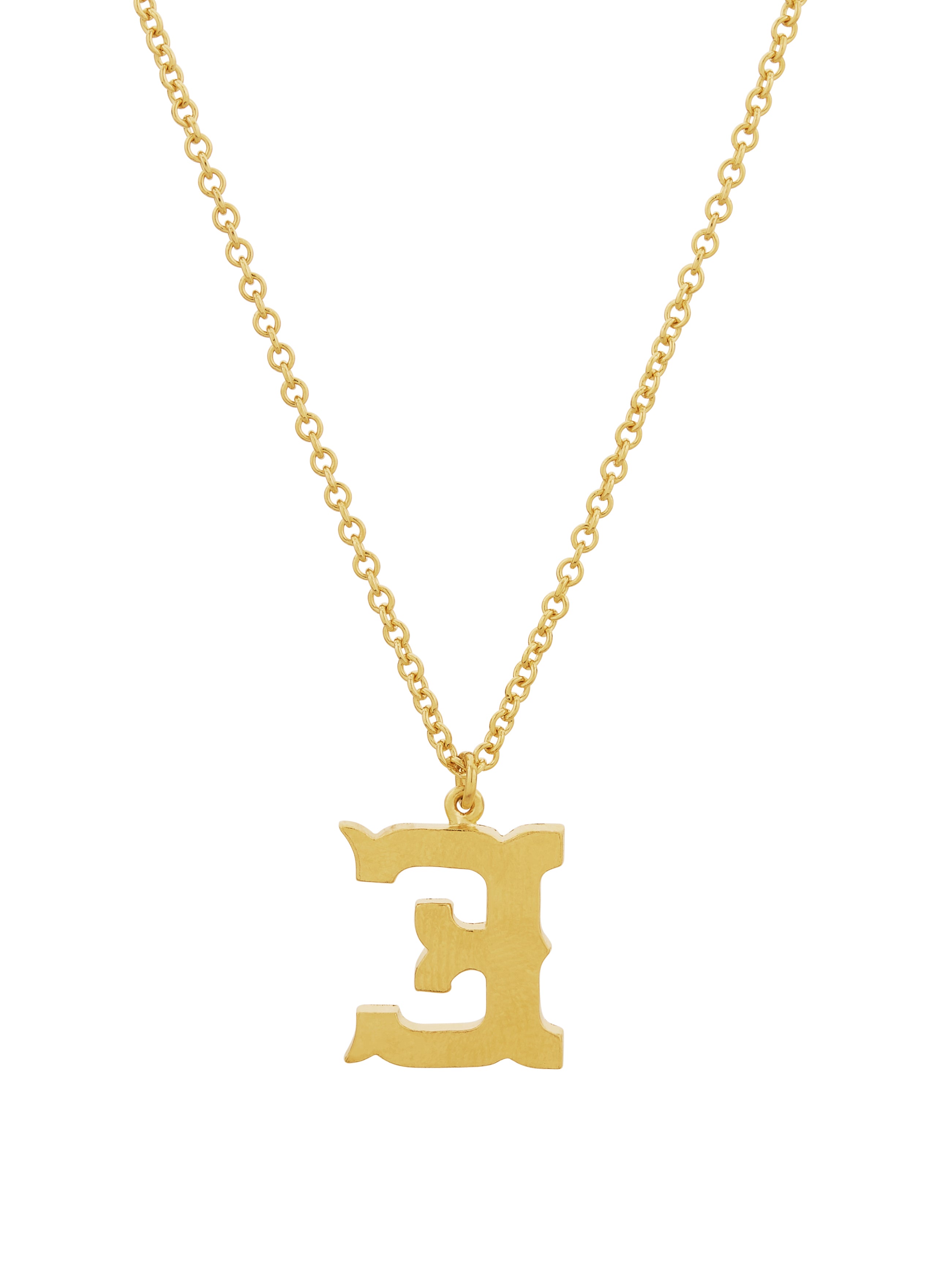 Just My Type Letter E Necklace - image 5 | gold plate