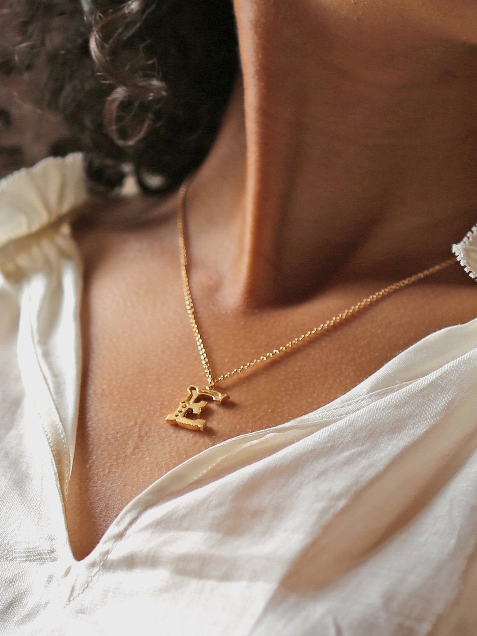 Just My Type Letter E Necklace - image 2
