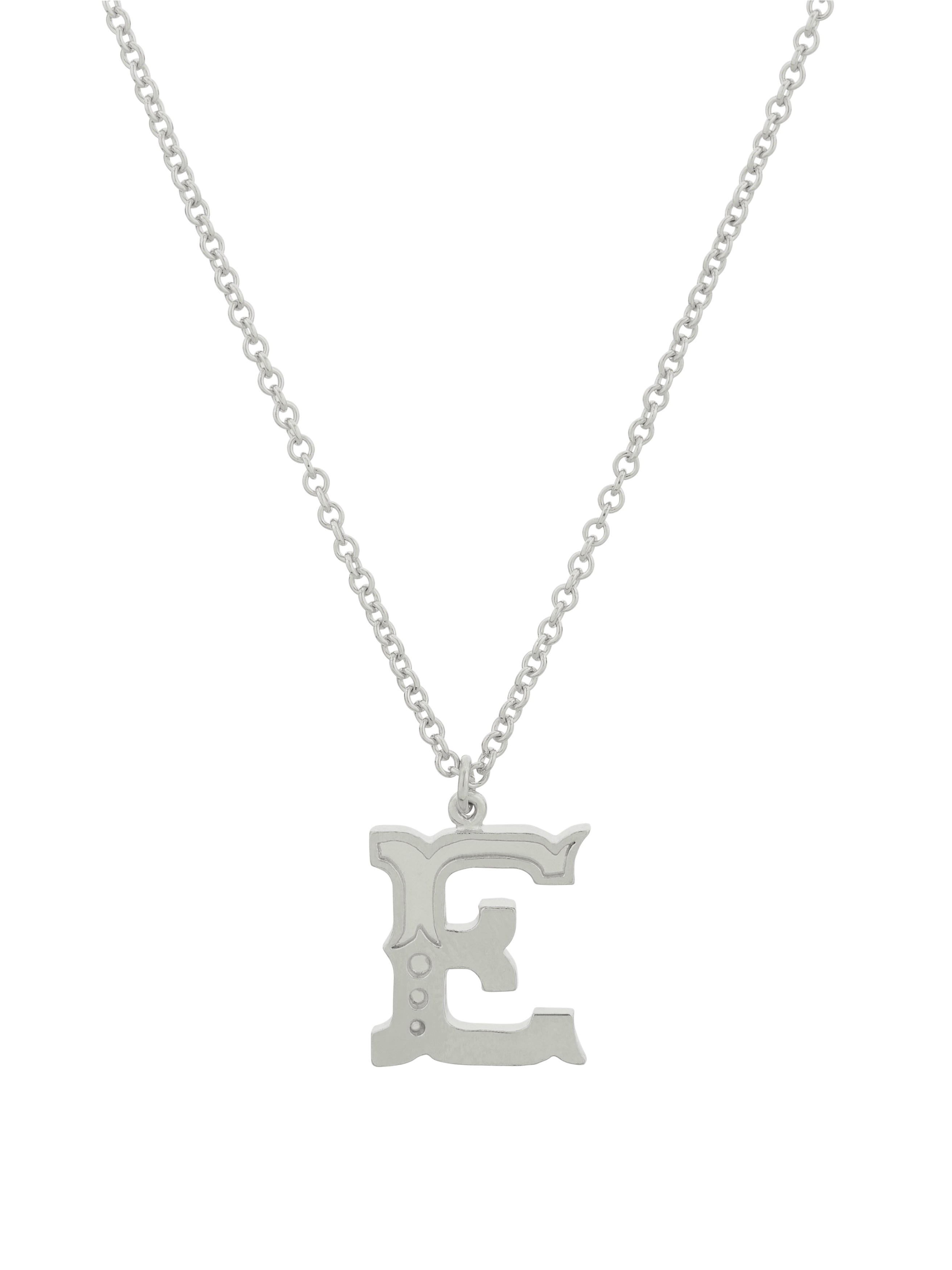 Just My Type Letter E Necklace - image 6 | silver
