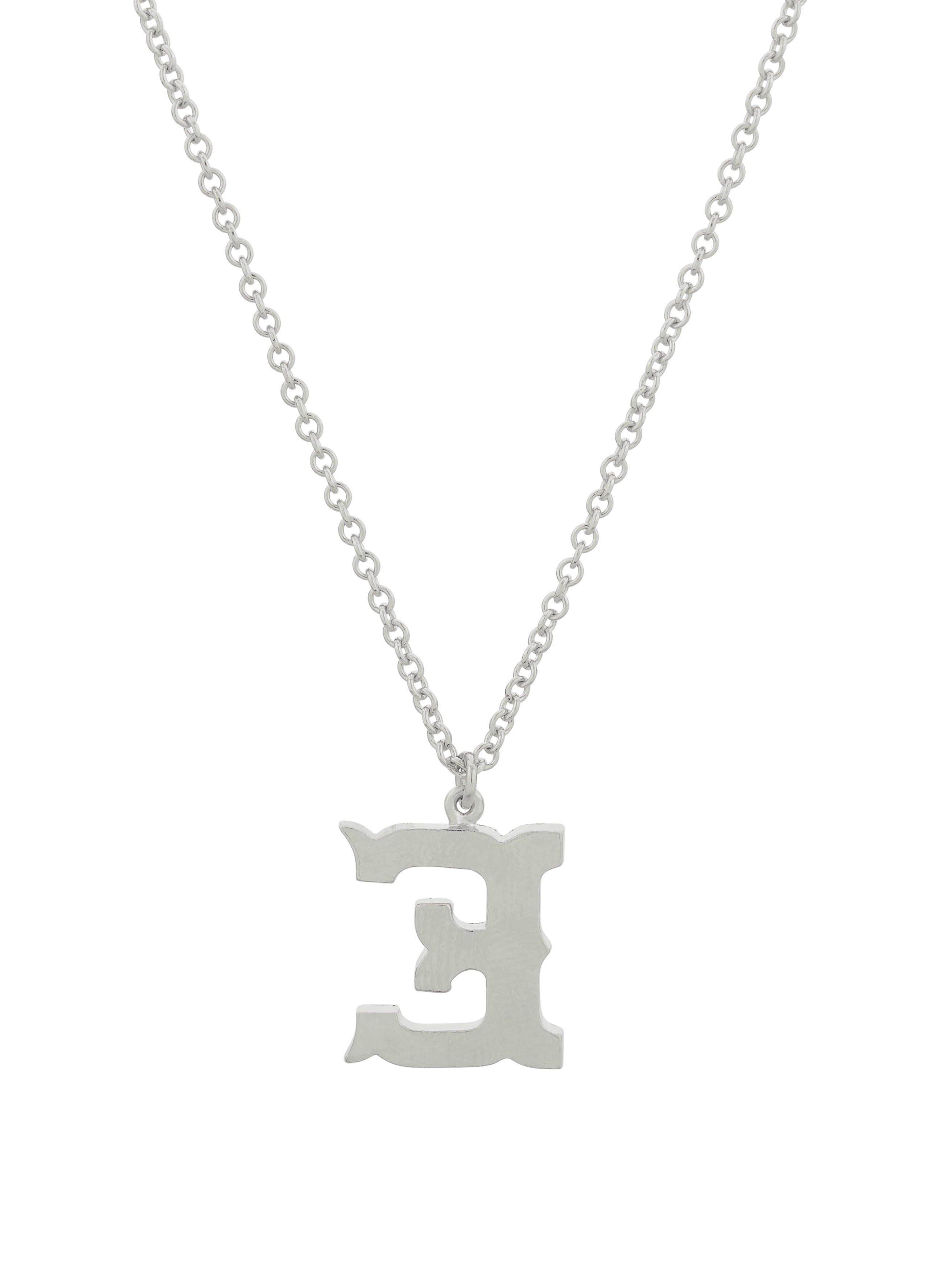 Just My Type Letter E Necklace - image 8 | silver