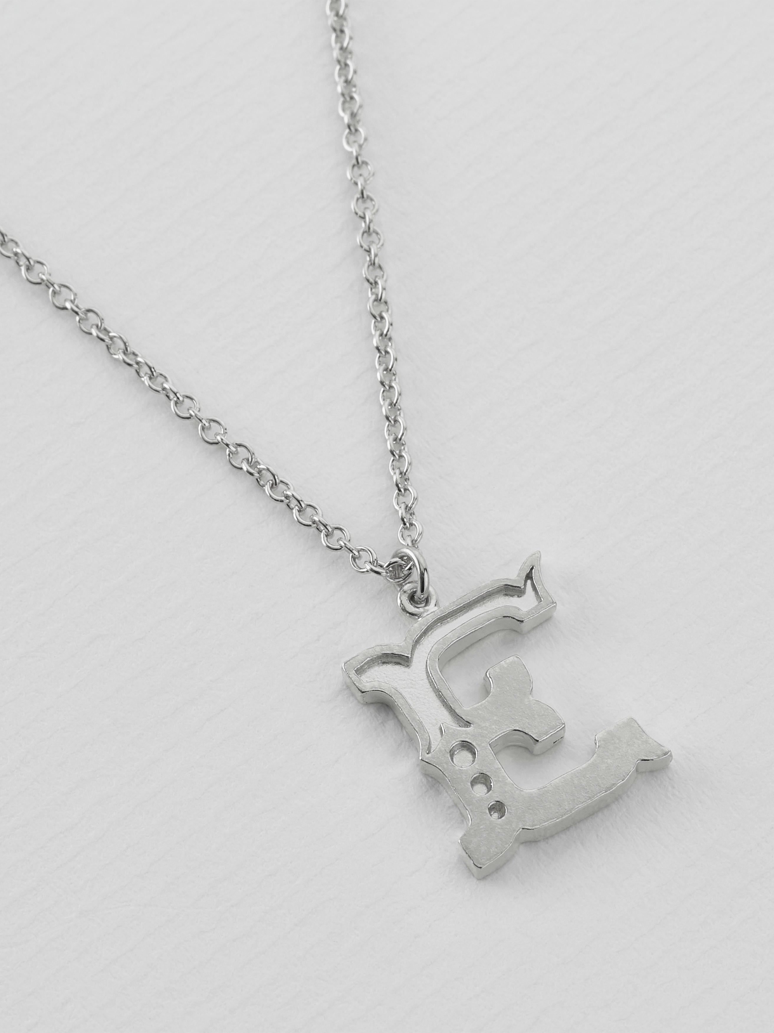 Just My Type Letter E Necklace - image 7 | silver