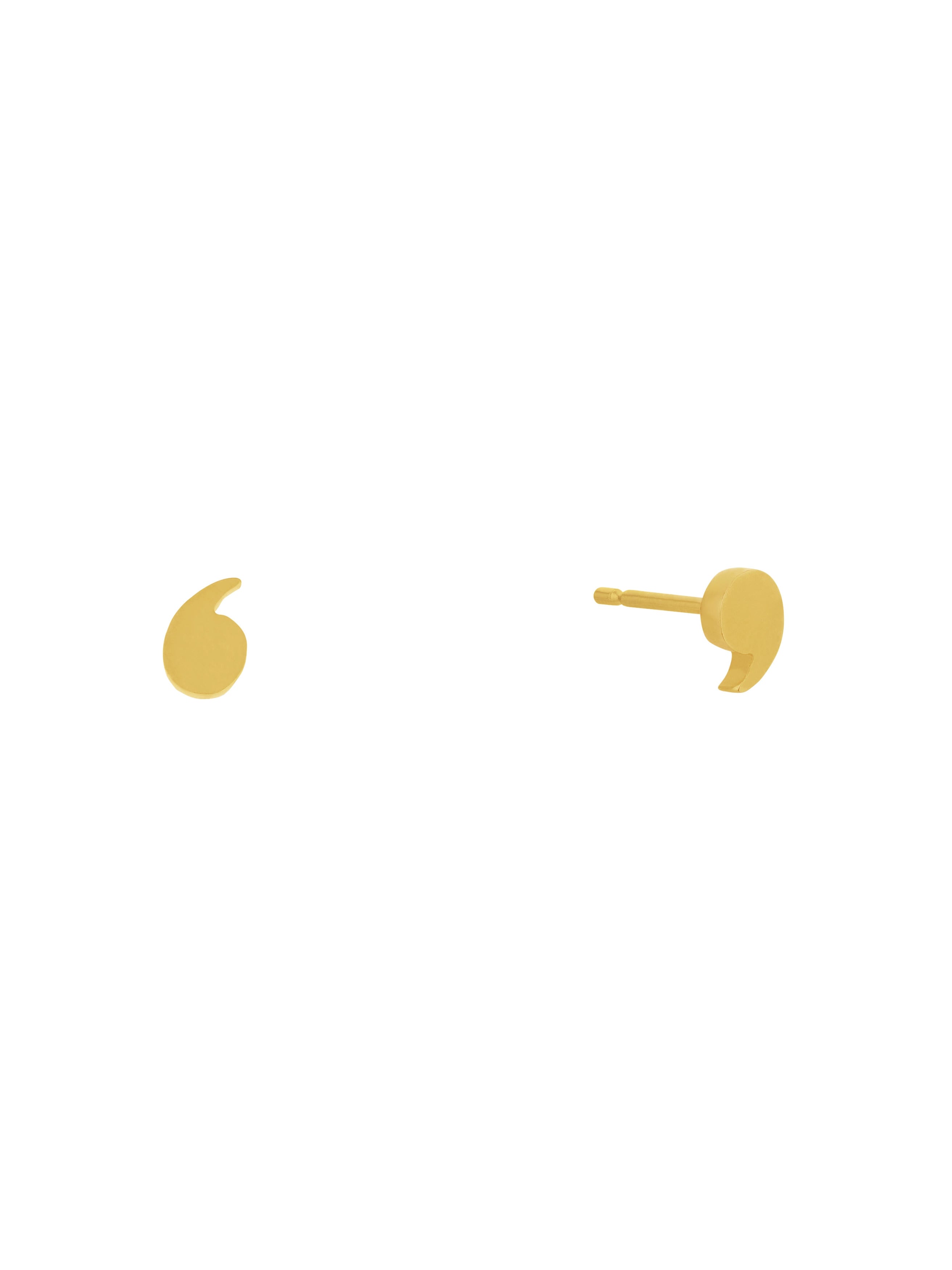Just My Type Quotation Mark Stud Earrings - image 1 | gold plate