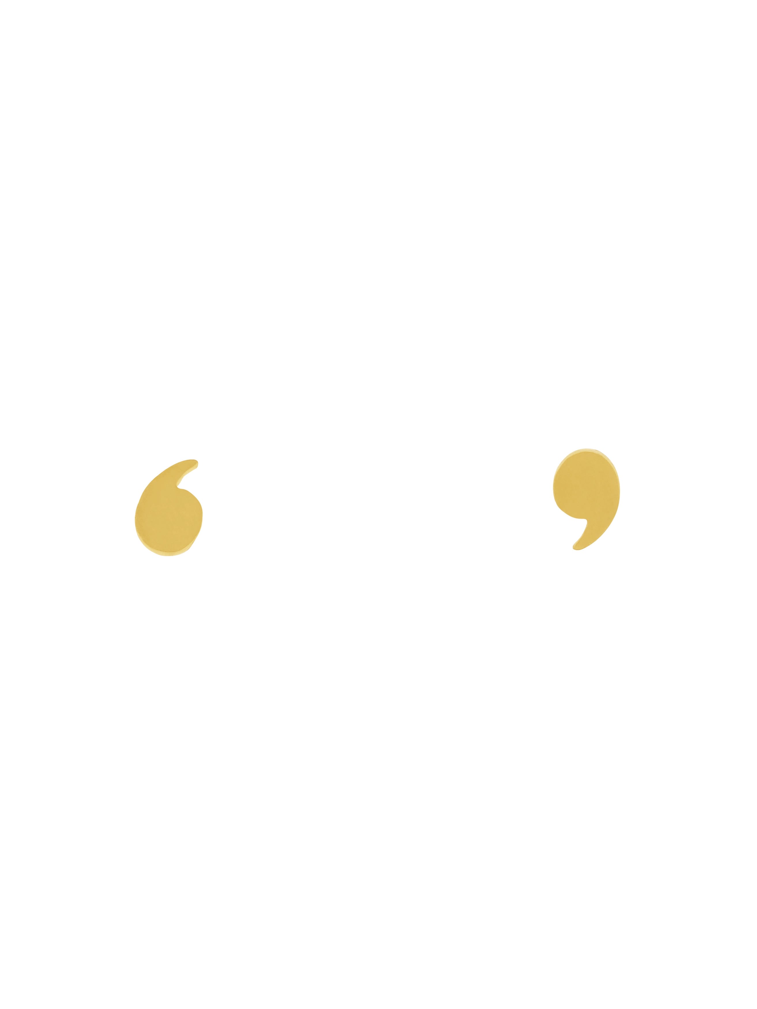 Just My Type Quotation Mark Stud Earrings - image 5 | gold plate
