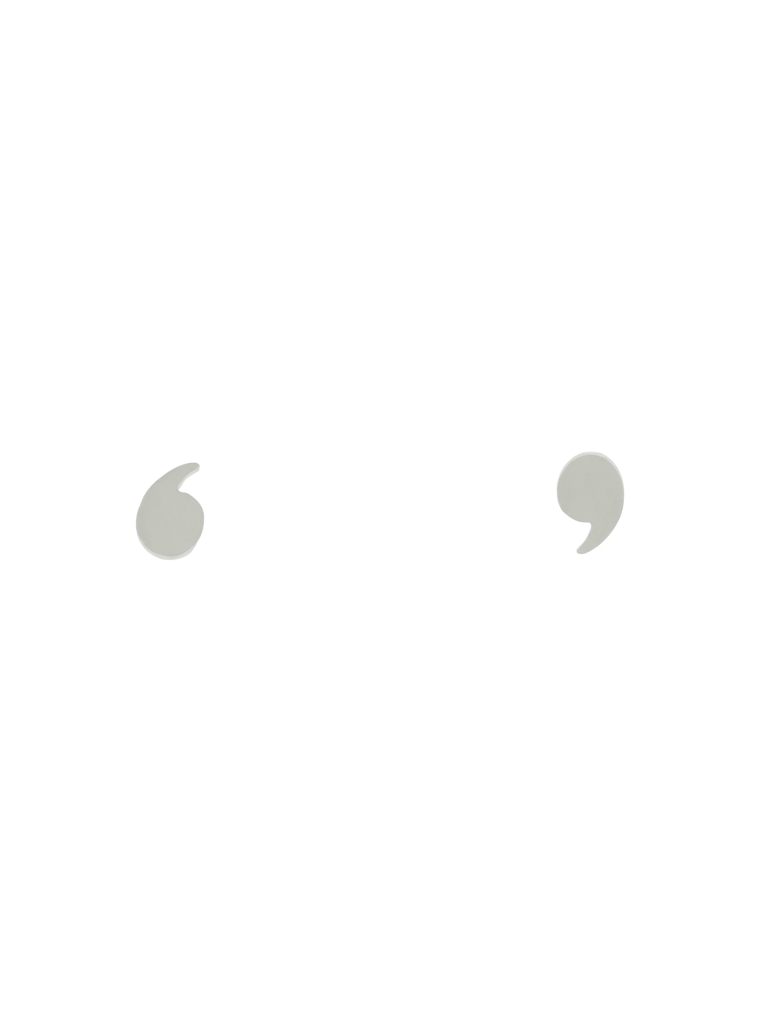 Just My Type Quotation Mark Stud Earrings - image 6 | silver