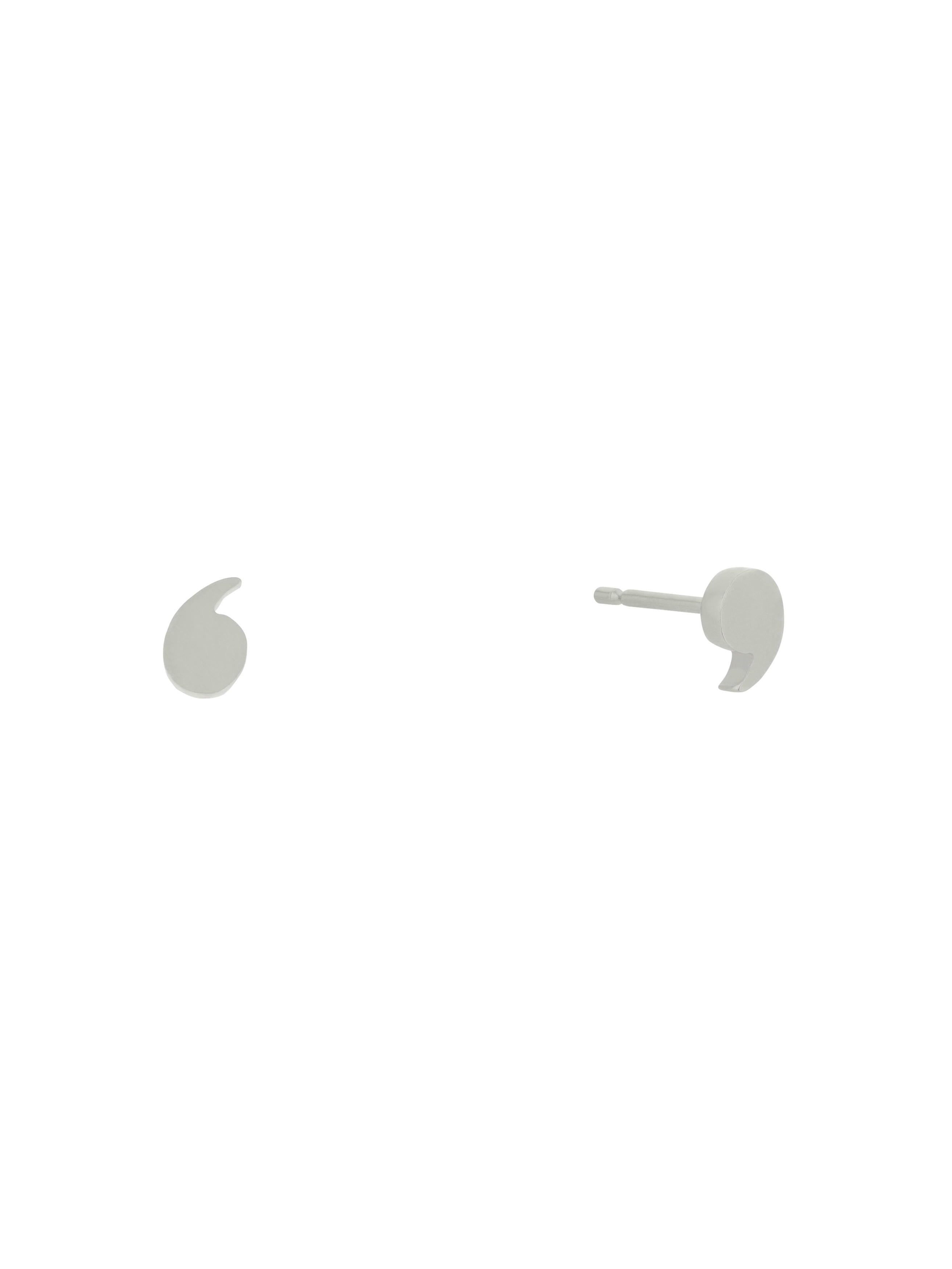 Just My Type Quotation Mark Stud Earrings - image 8 | silver