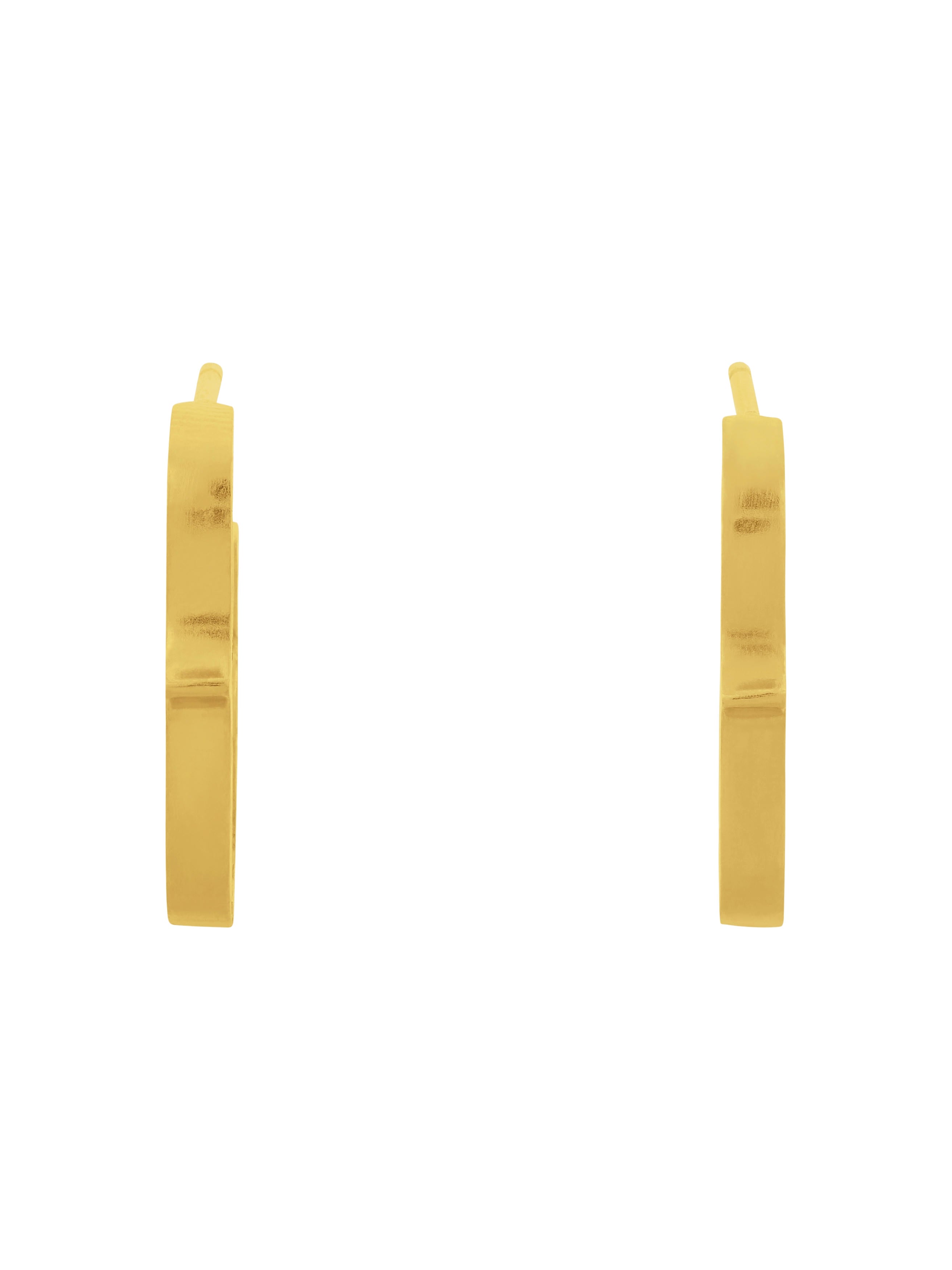 Just My Type Curly Bracket Hoop Earrings - image 4 | gold plate