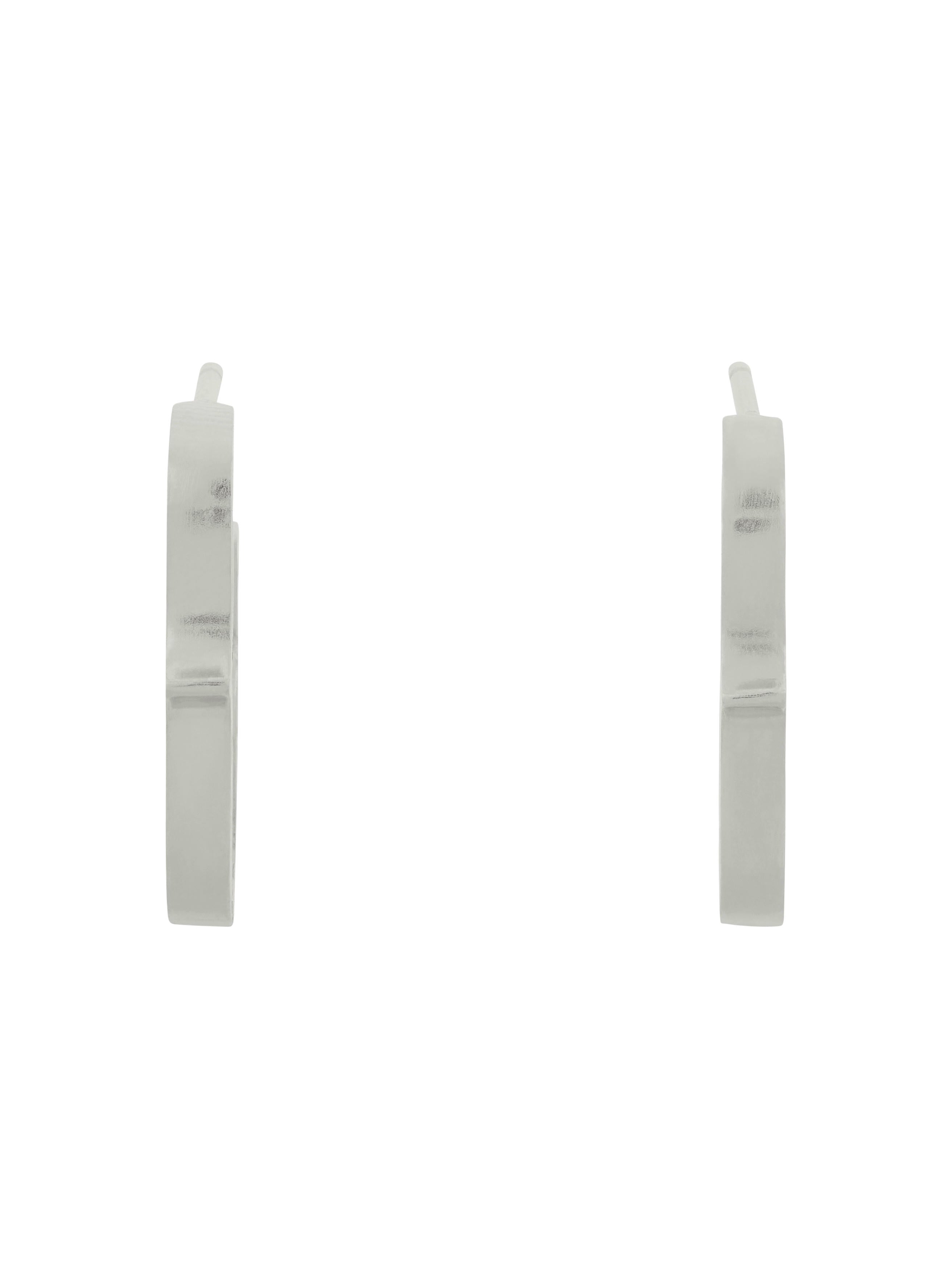 Just My Type Curly Bracket Hoop Earrings - image 5 | silver