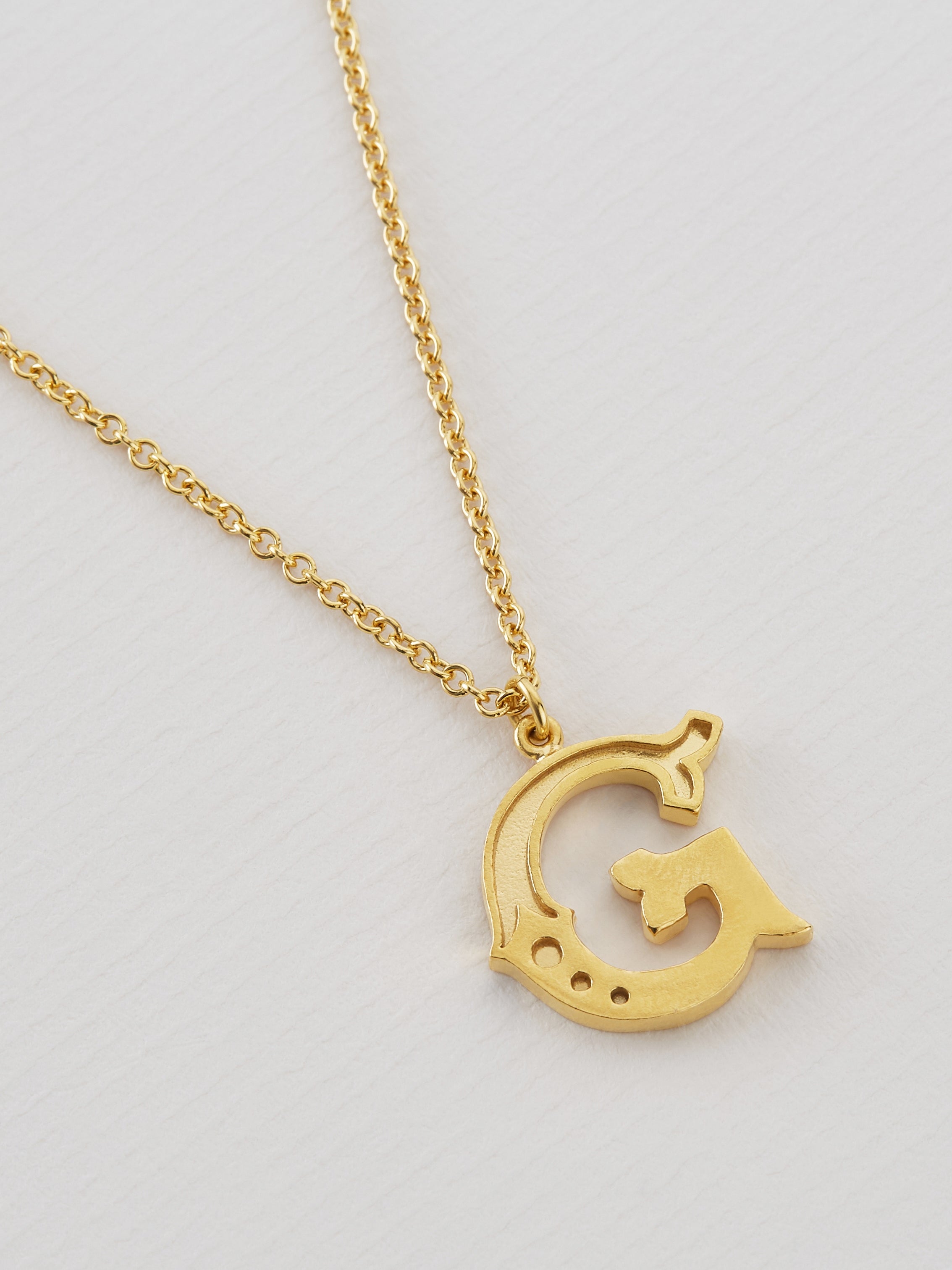 Just my Type Letter G Necklace - image 4 | gold plate