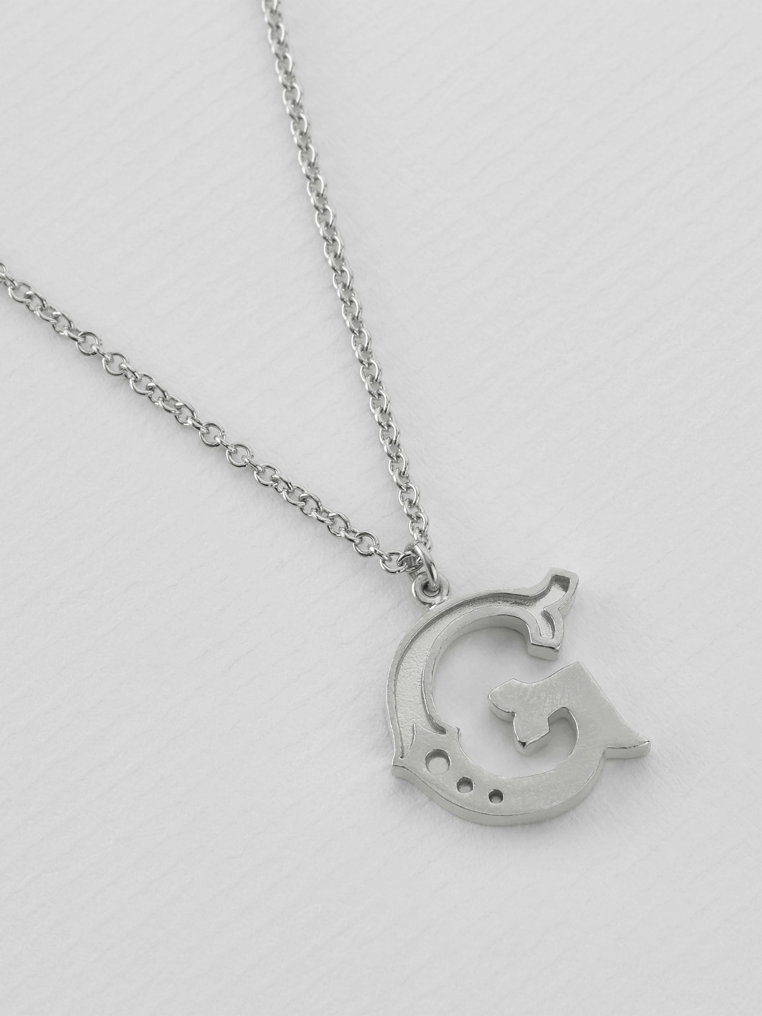Just my Type Letter G Necklace - image 7 | silver