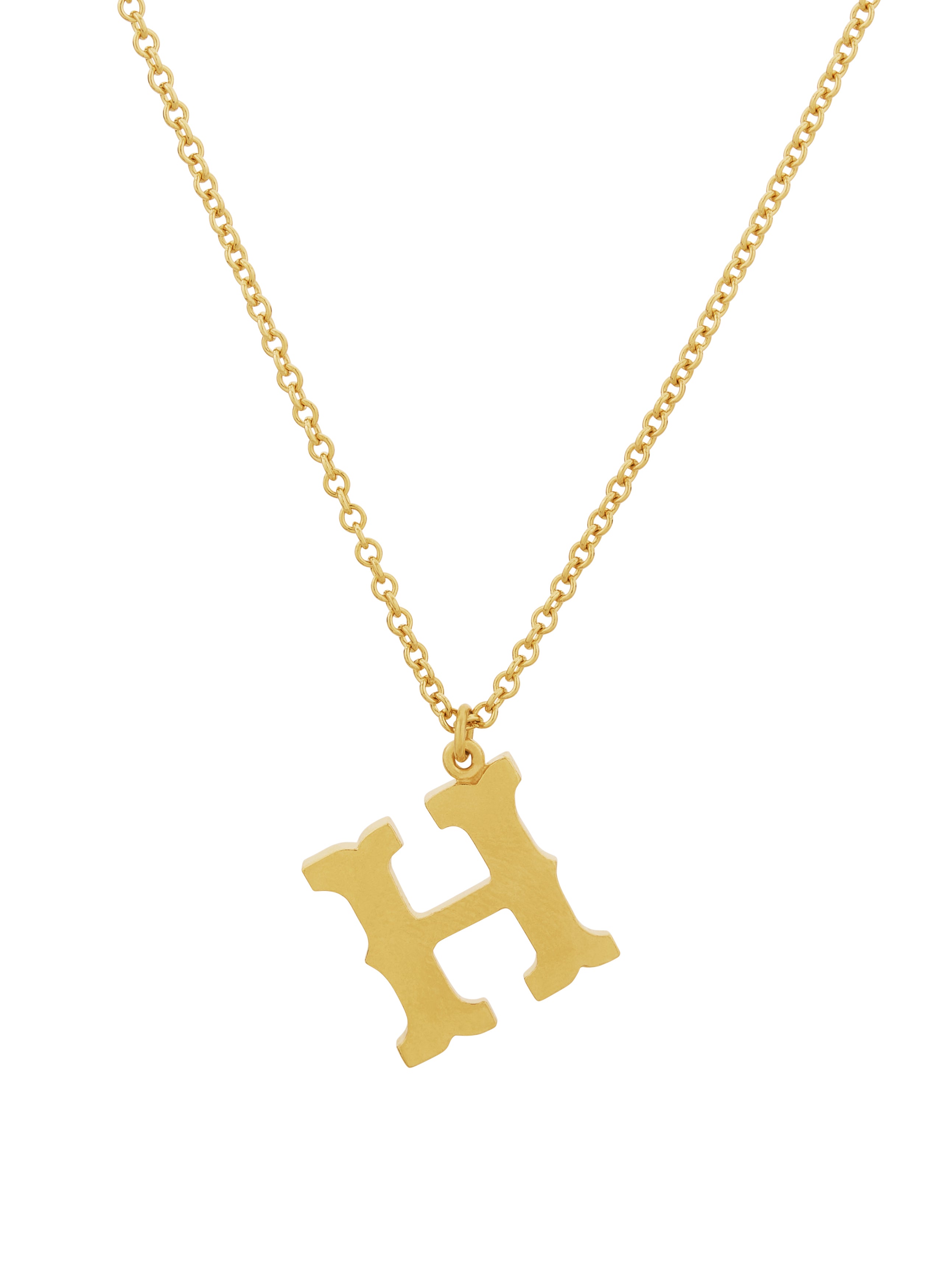 Just My Type Letter H Necklace - image 5 | gold plate