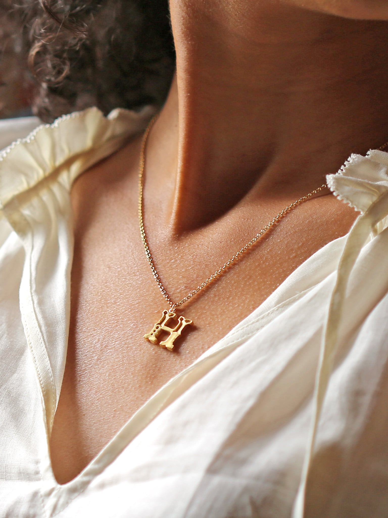 Just My Type Letter H Necklace - image 2