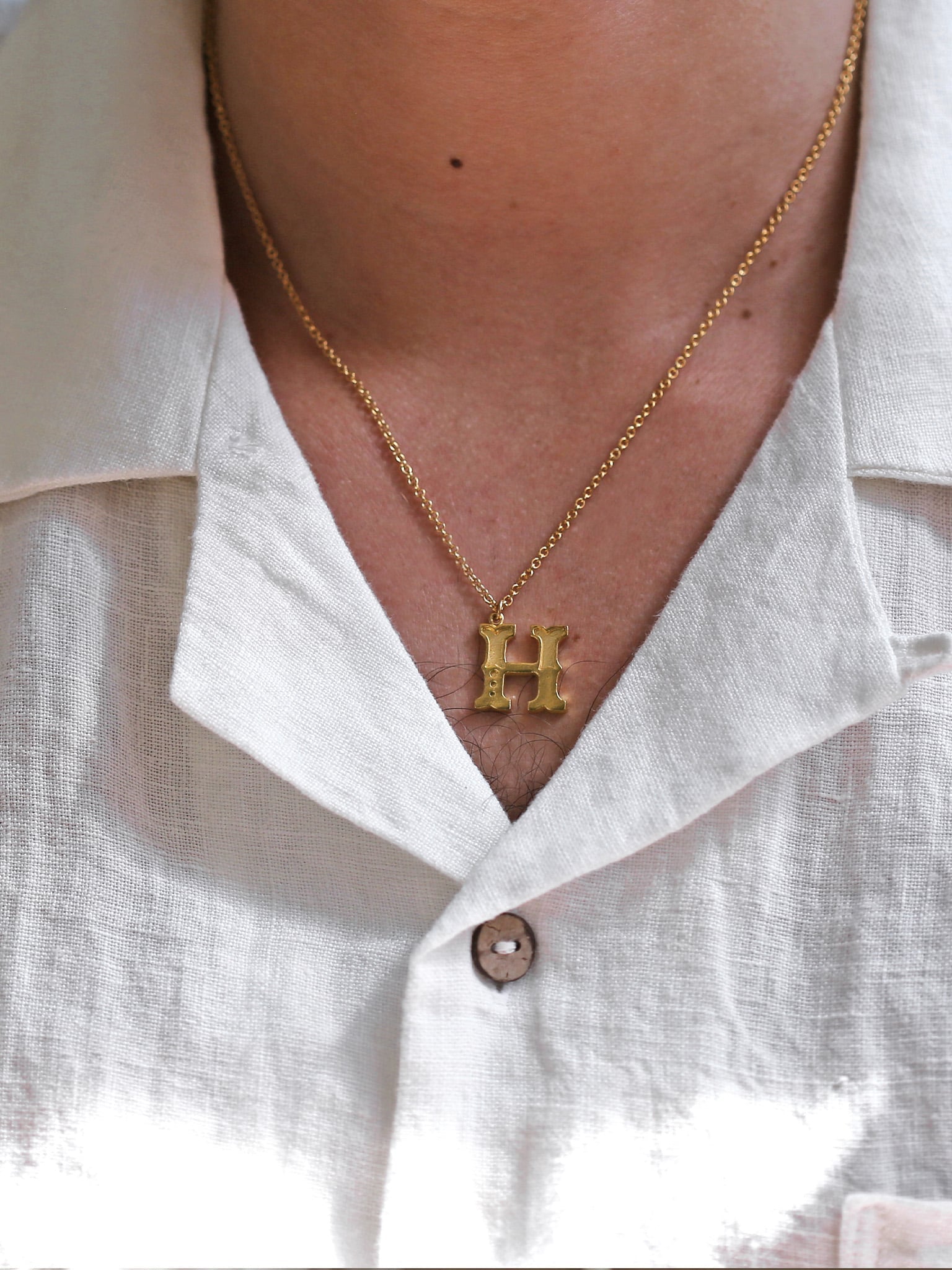 Just My Type Letter H Necklace - image 3