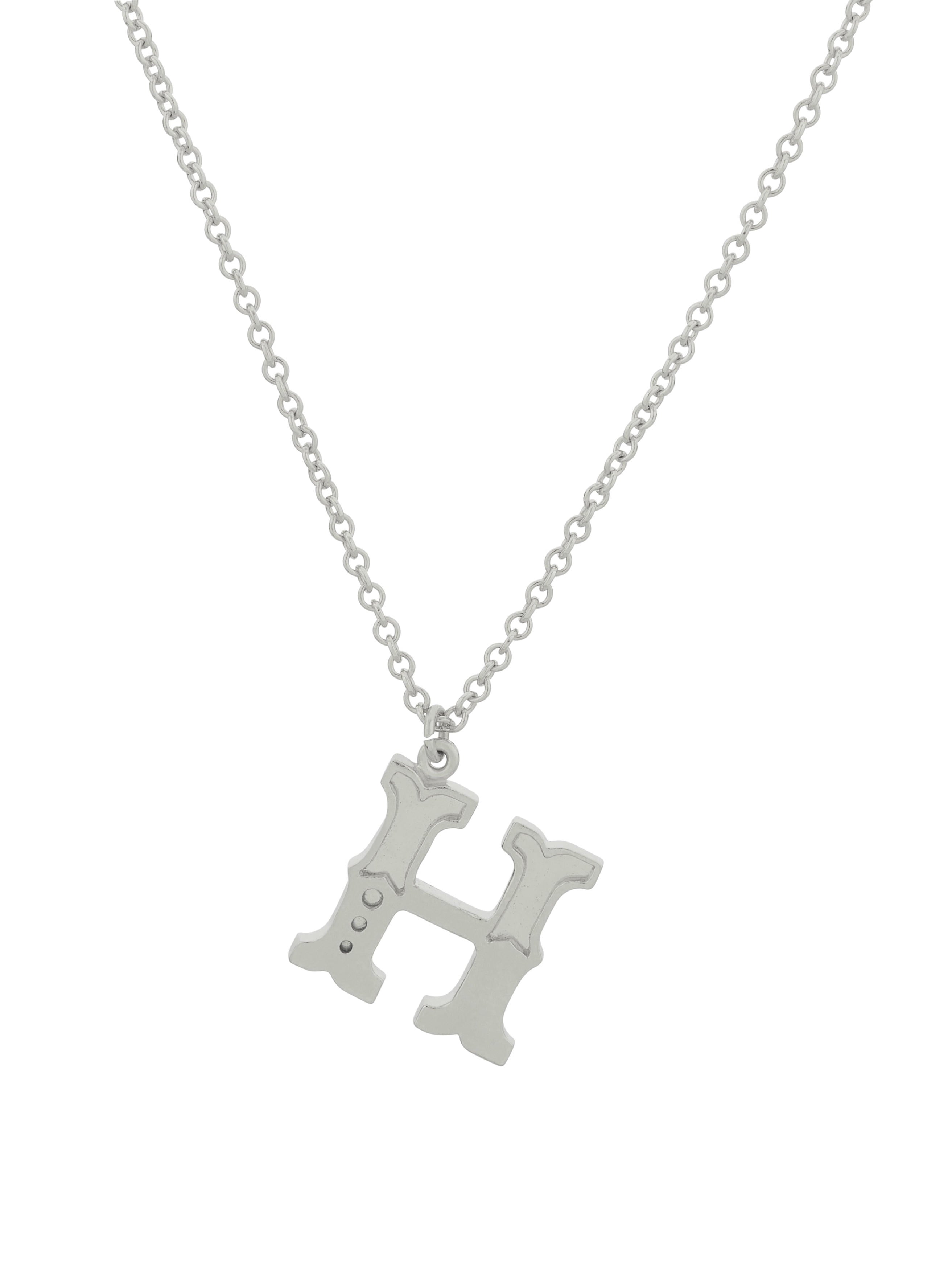 Just My Type Letter H Necklace - image 6 | silver