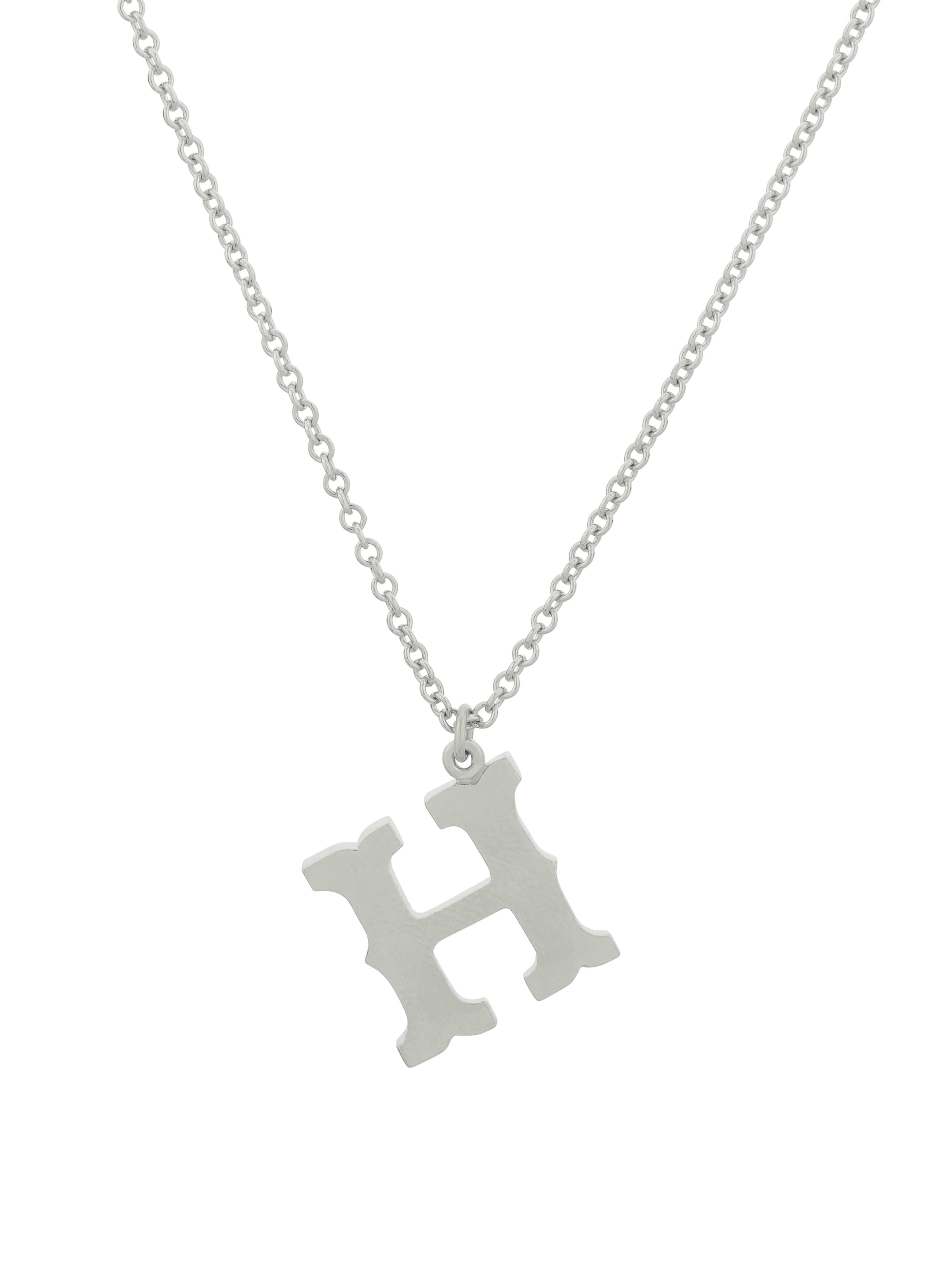 Just My Type Letter H Necklace - image 8 | silver
