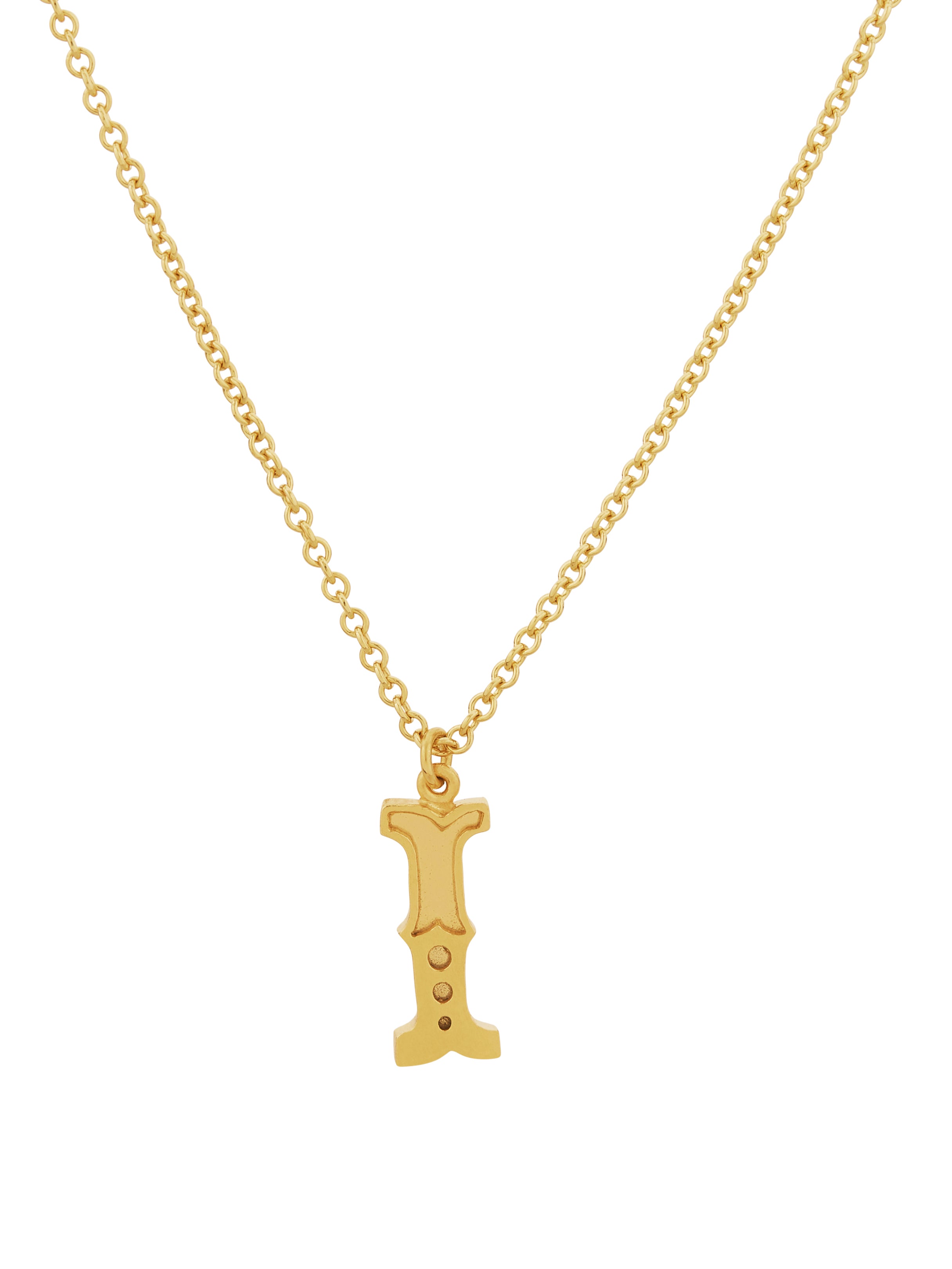 Just My Type Letter I Necklace - image 1 | gold plate