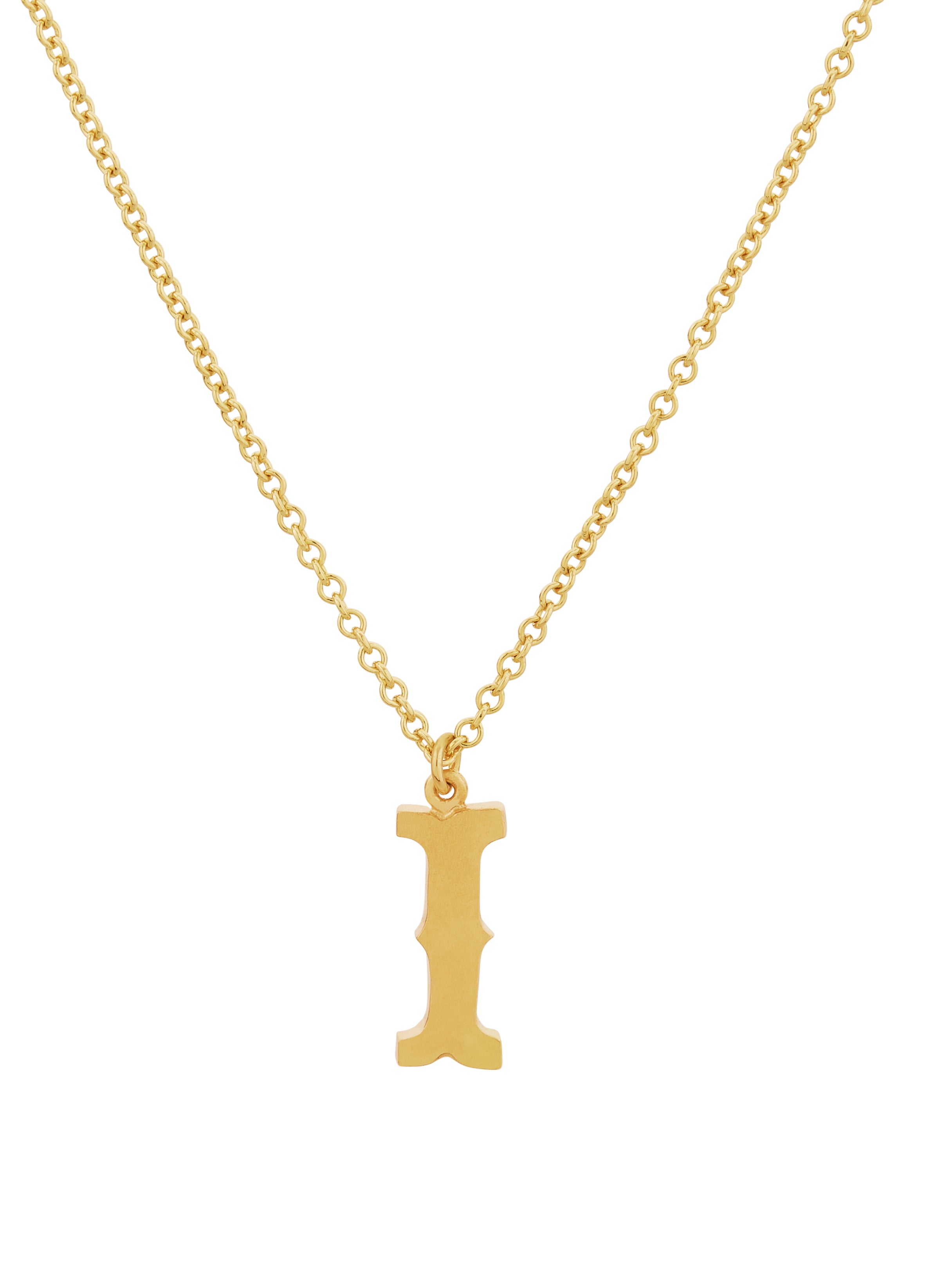 Just My Type Letter I Necklace - image 5 | gold plate