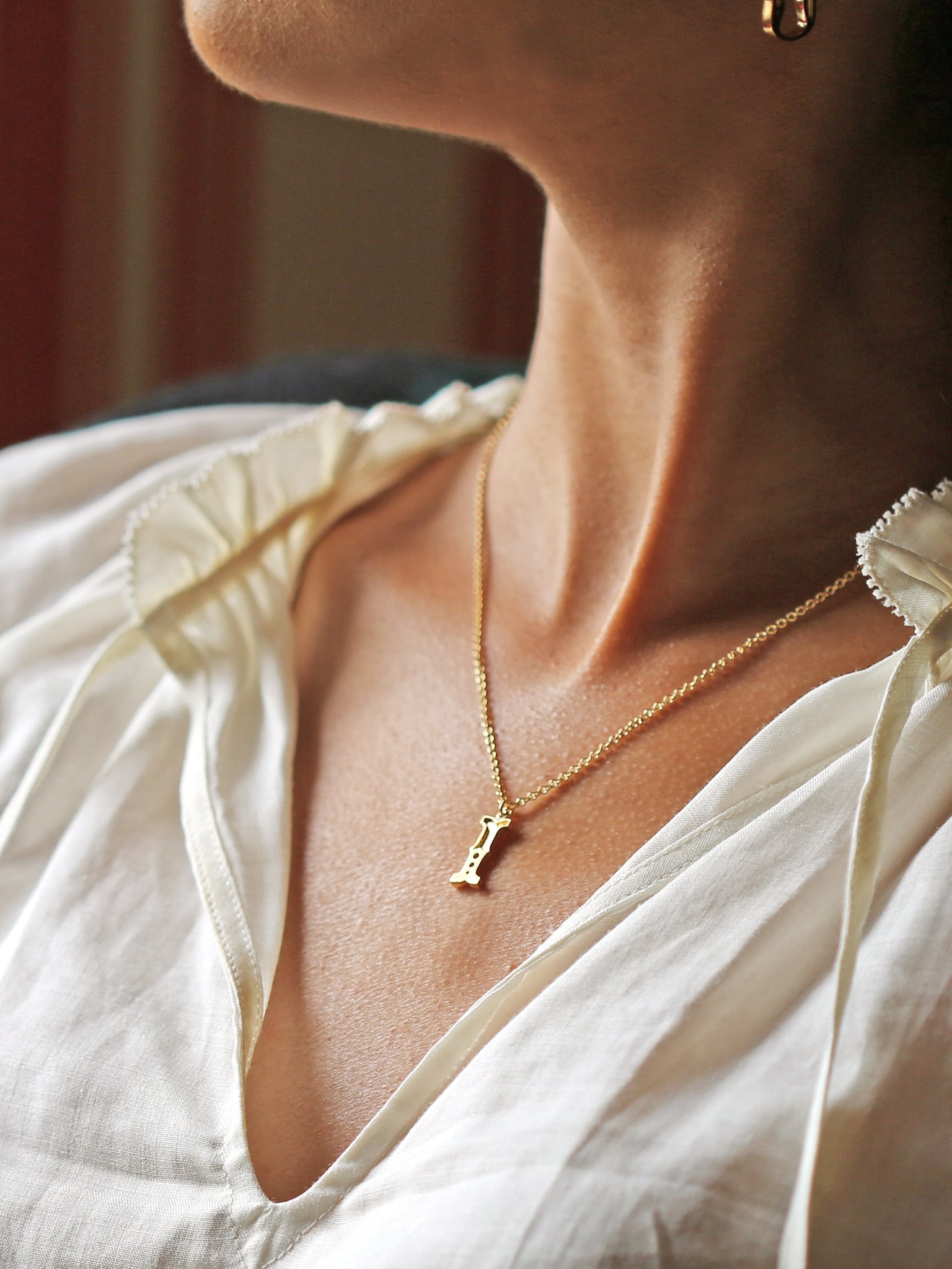 Just My Type Letter I Necklace - image 2