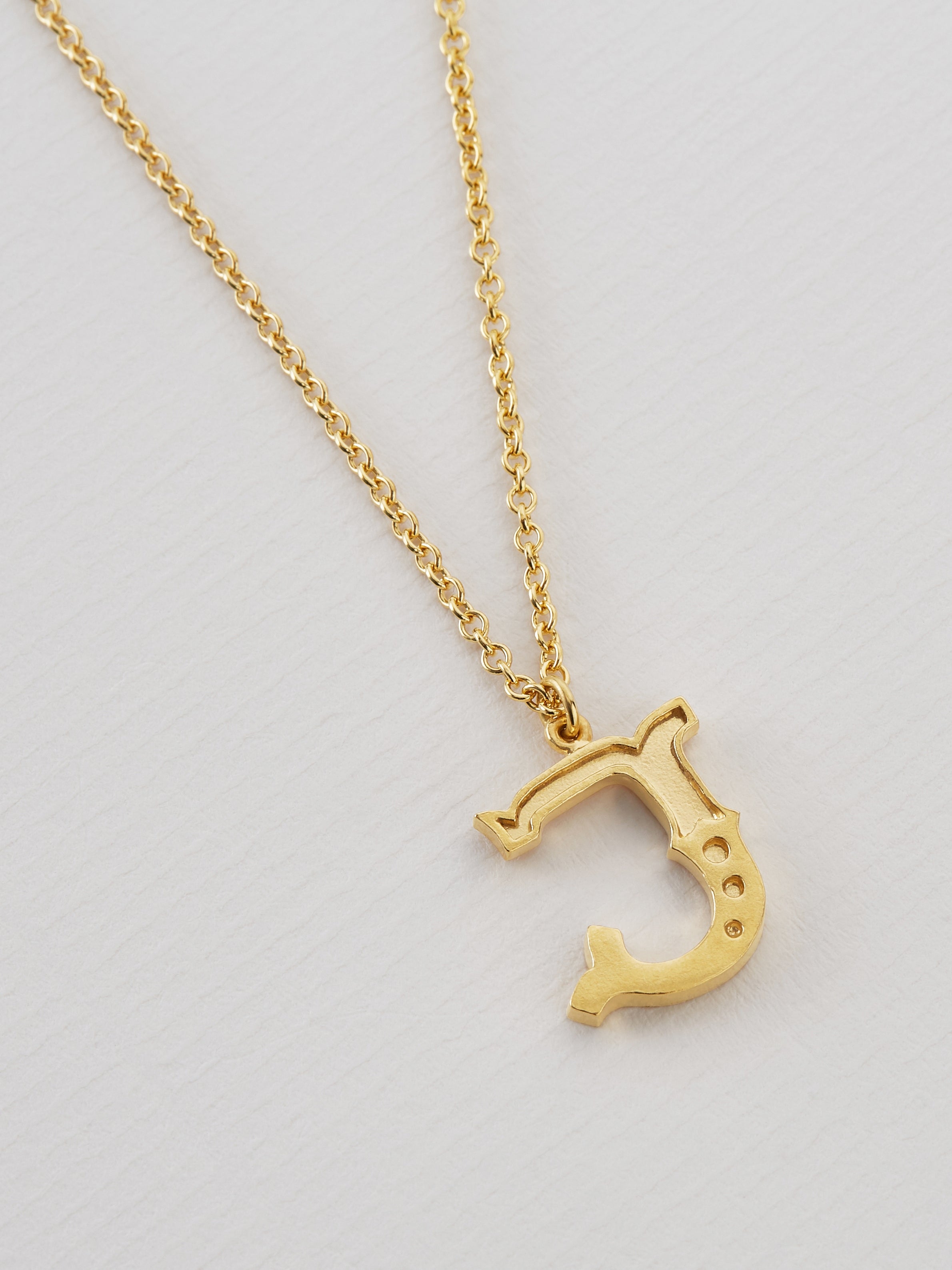 Just My Type Letter J Necklace - image 4 | gold plate