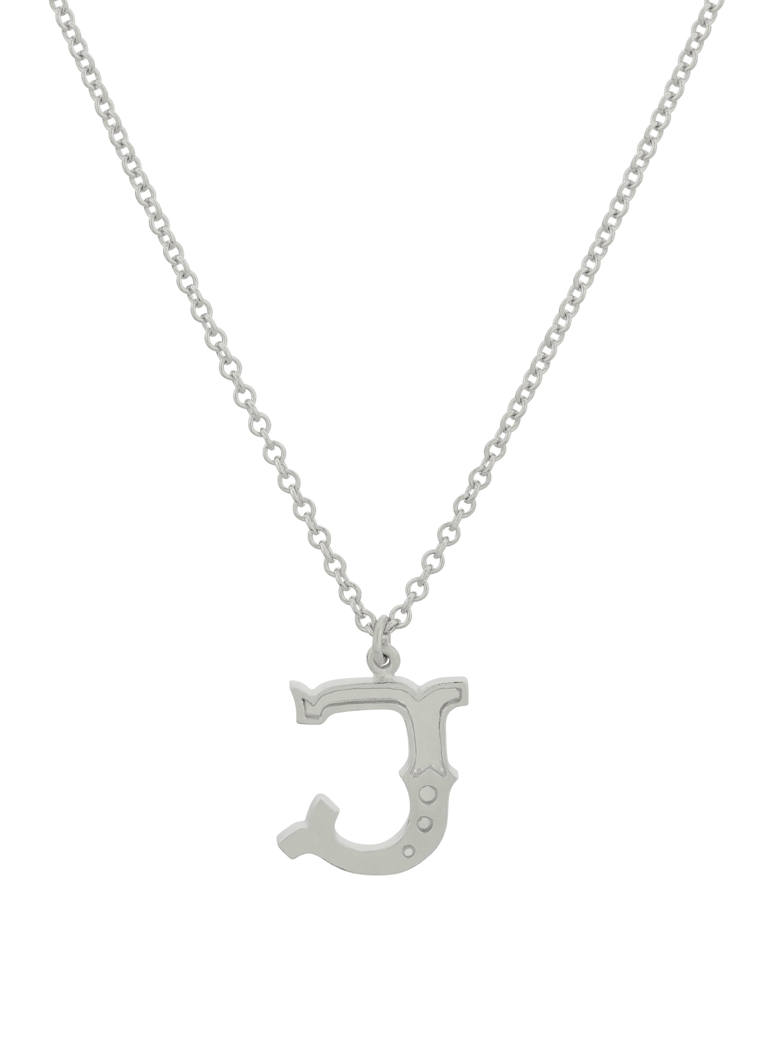 Just My Type Letter J Necklace - image 6 | silver