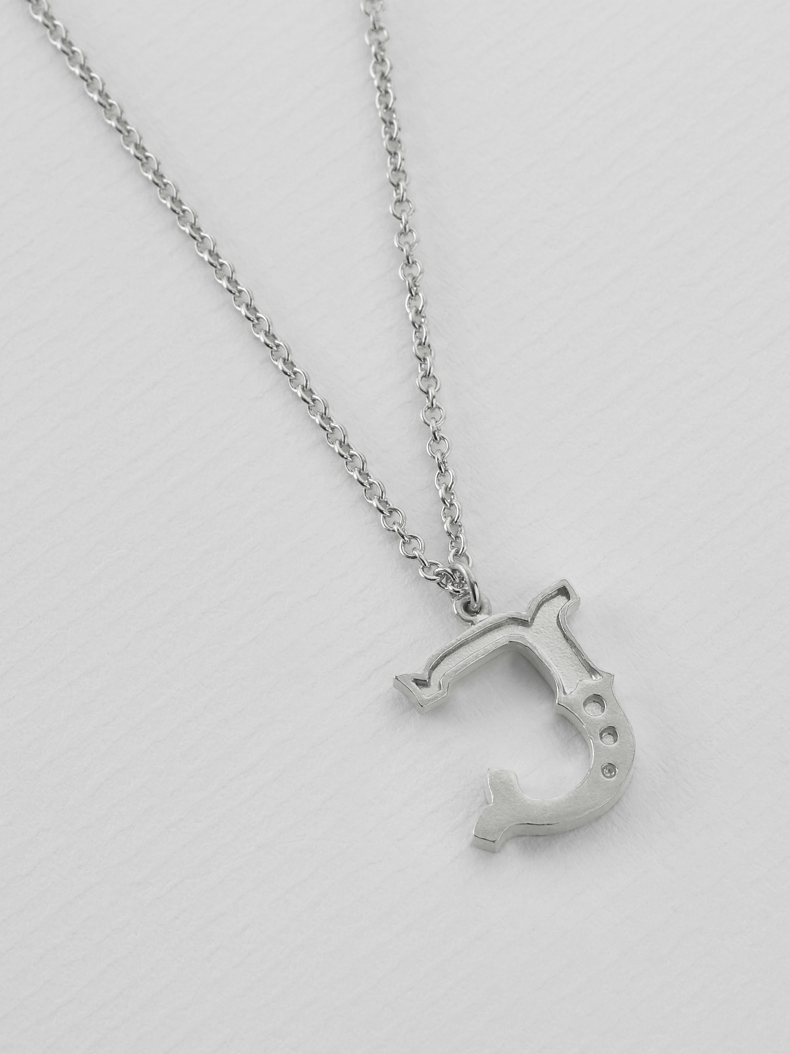 Just My Type Letter J Necklace - image 7 | silver