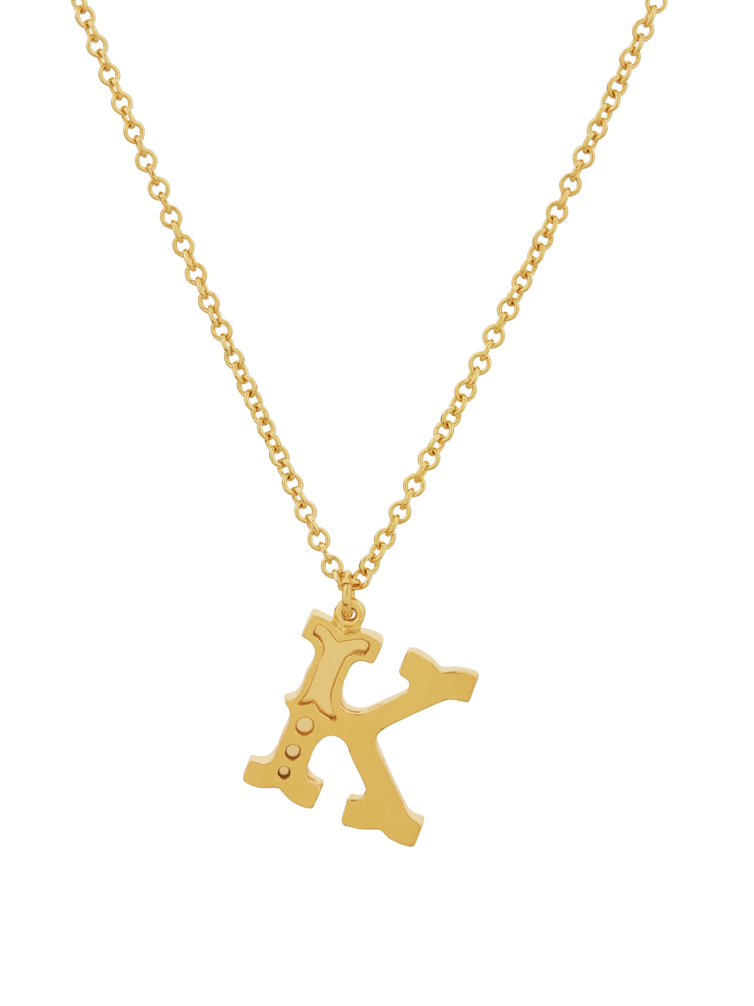 Just My Type Letter K Necklace - image 1 | gold plate