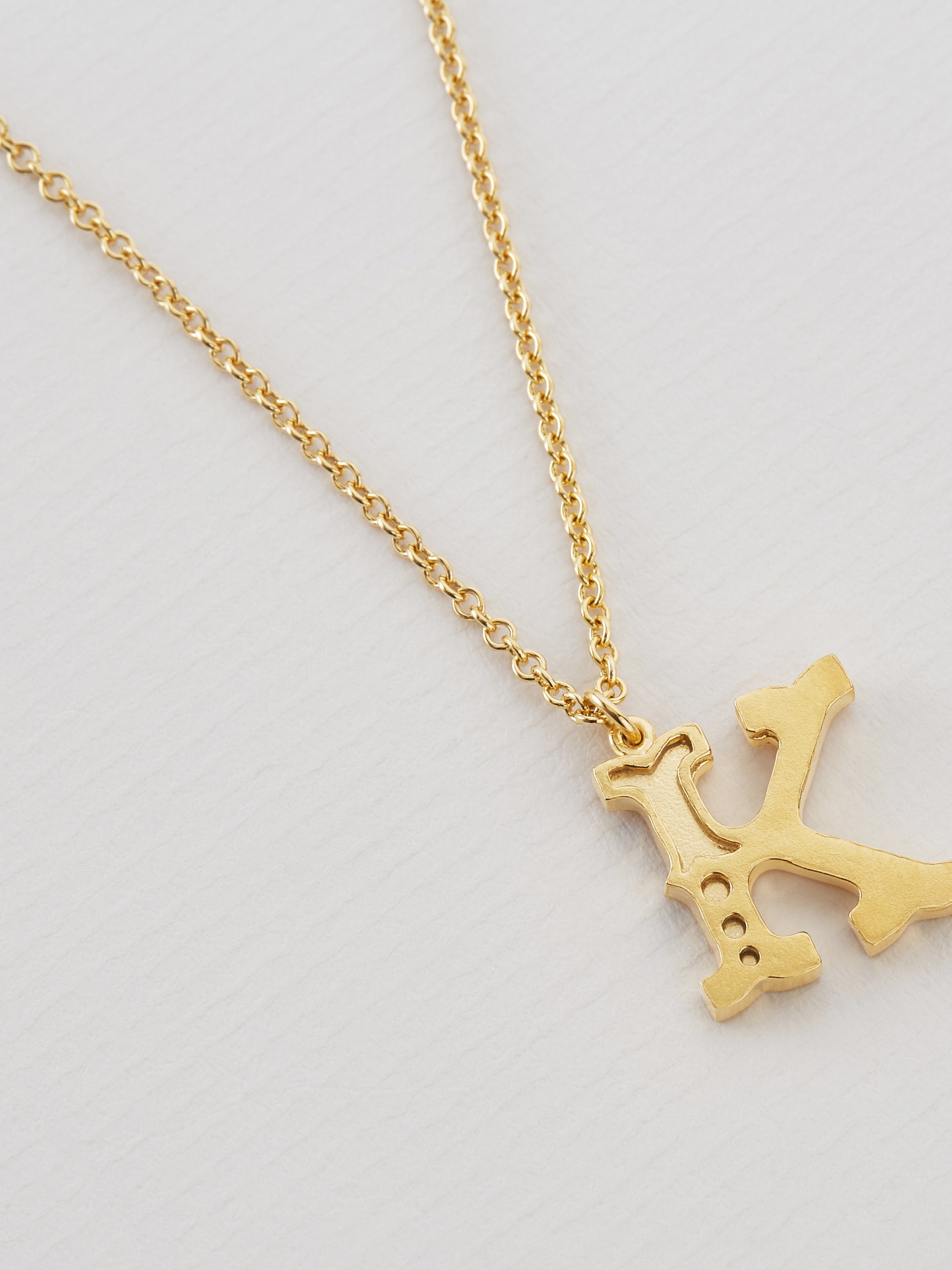 Just My Type Letter K Necklace - image 4 | gold plate