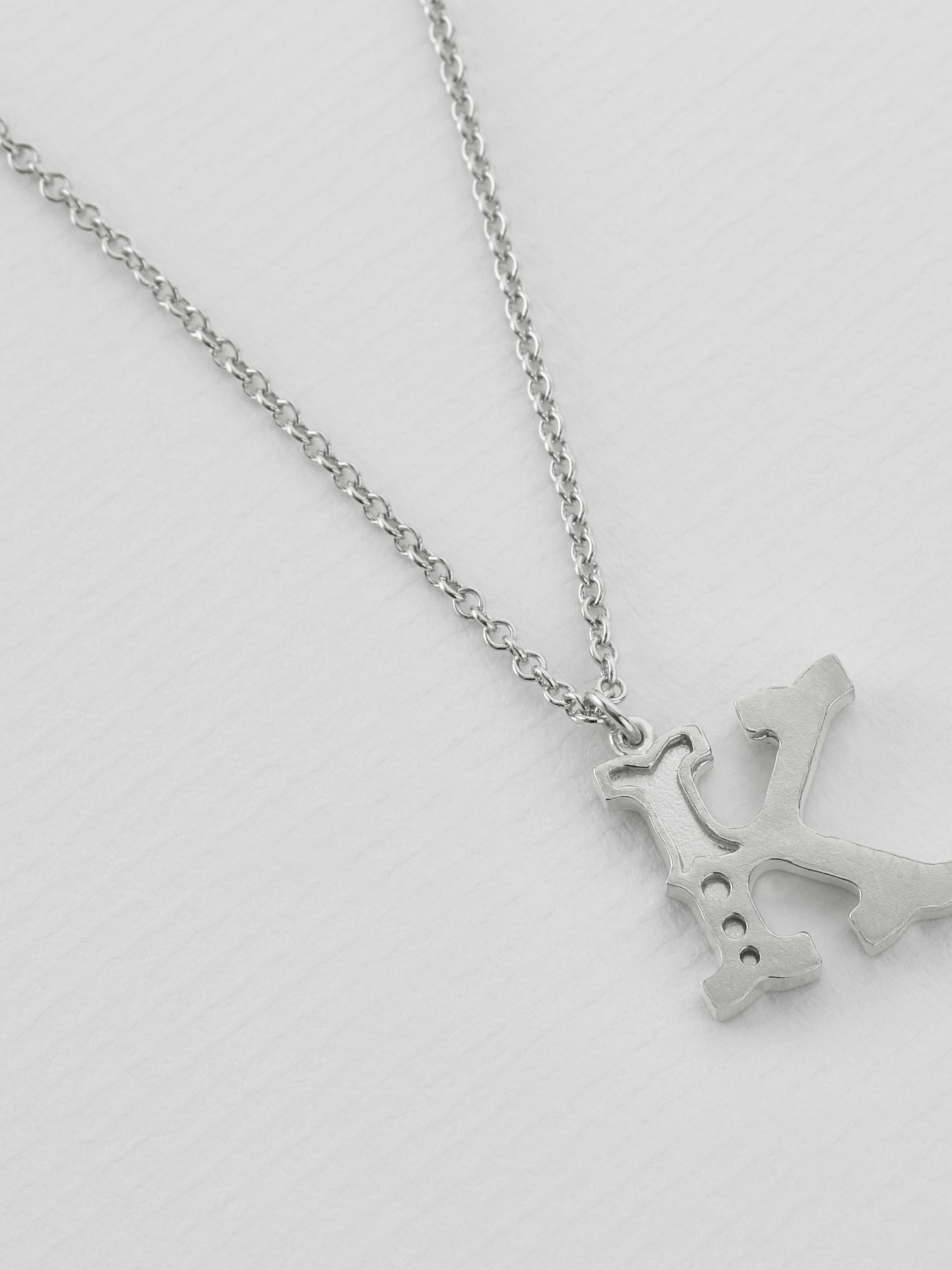 Just My Type Letter K Necklace - image 7 | silver