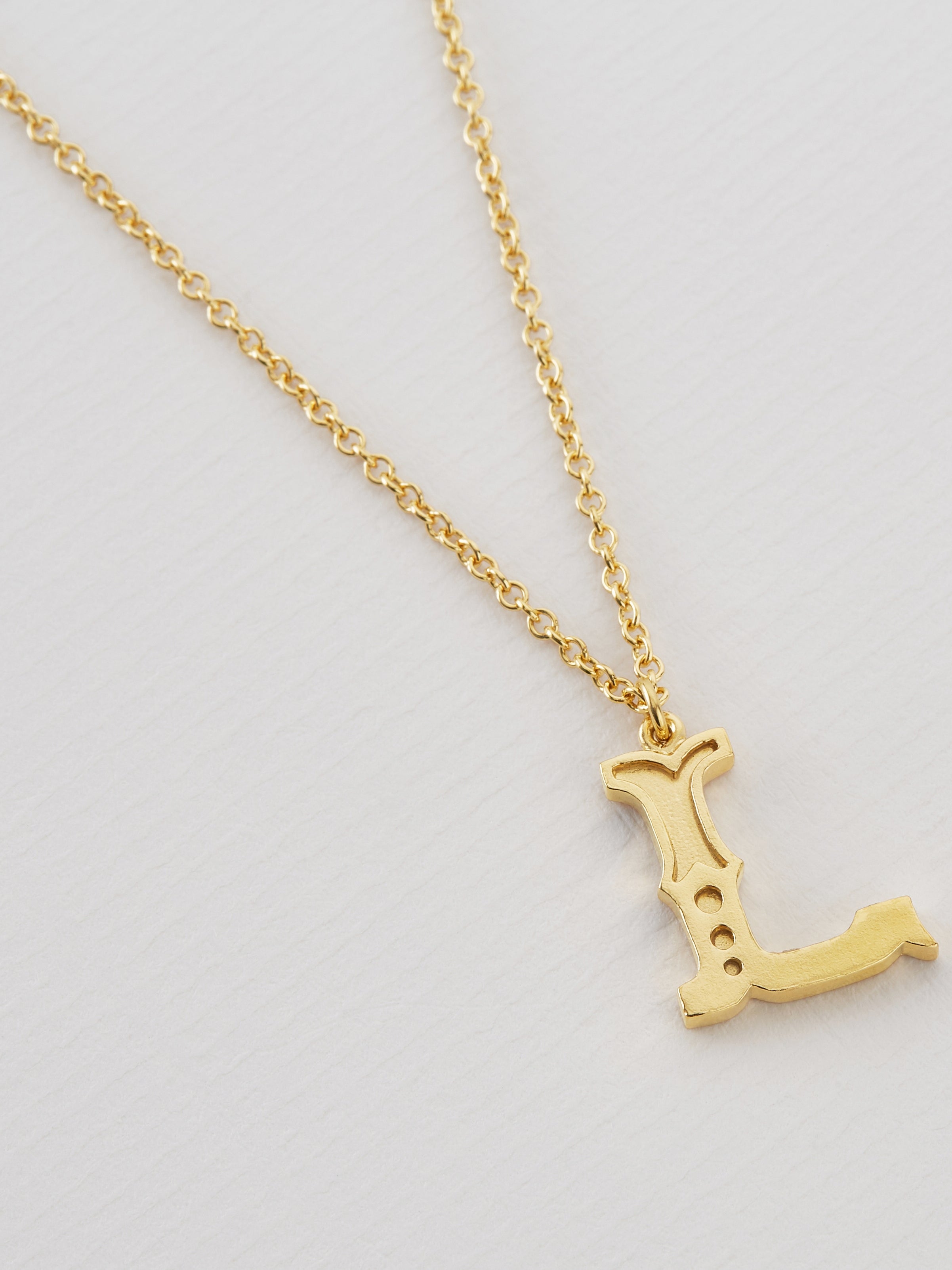 Just My Type Letter L Necklace - image 4 | gold plate