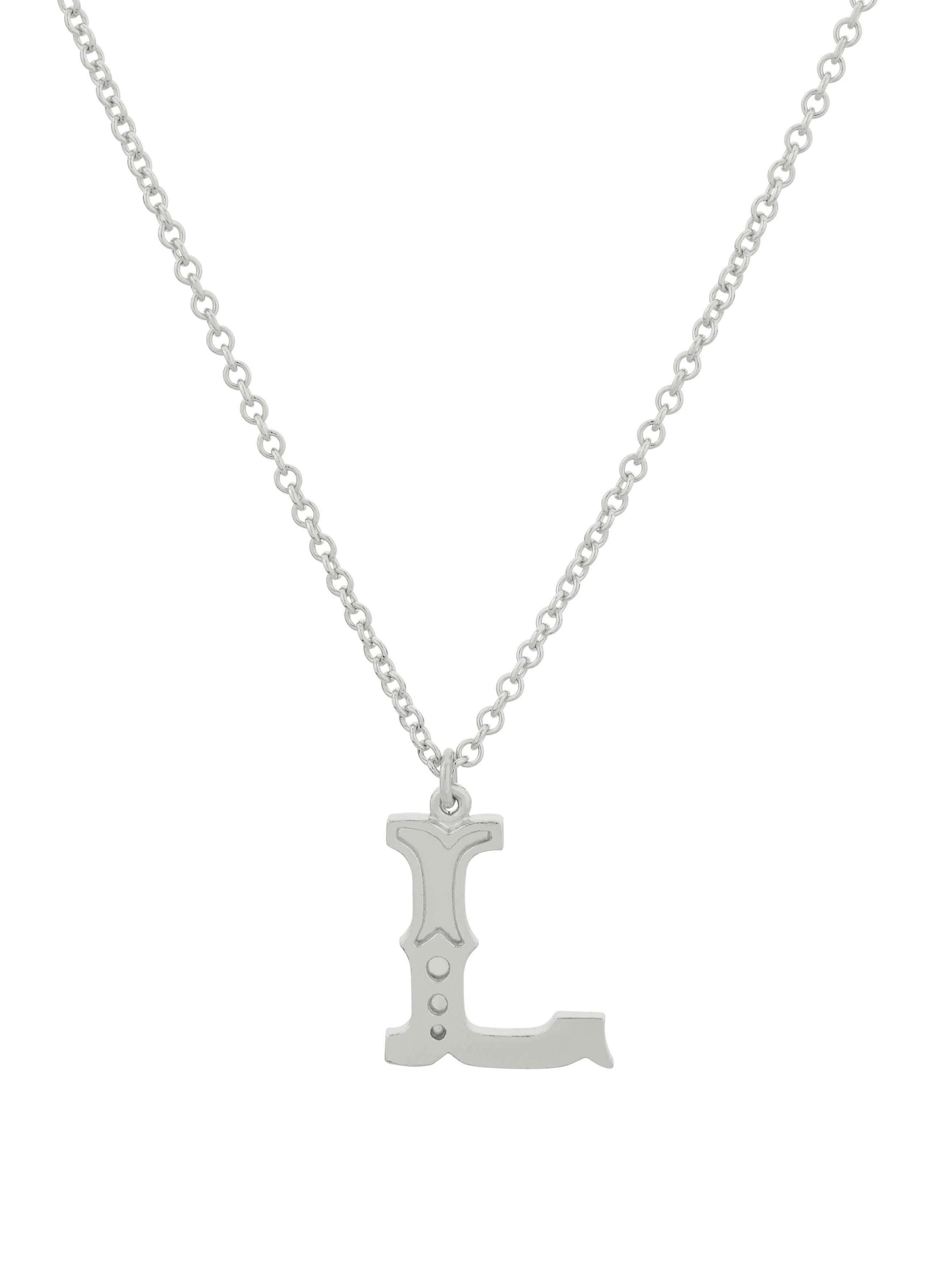 Just My Type Letter L Necklace - image 6 | silver