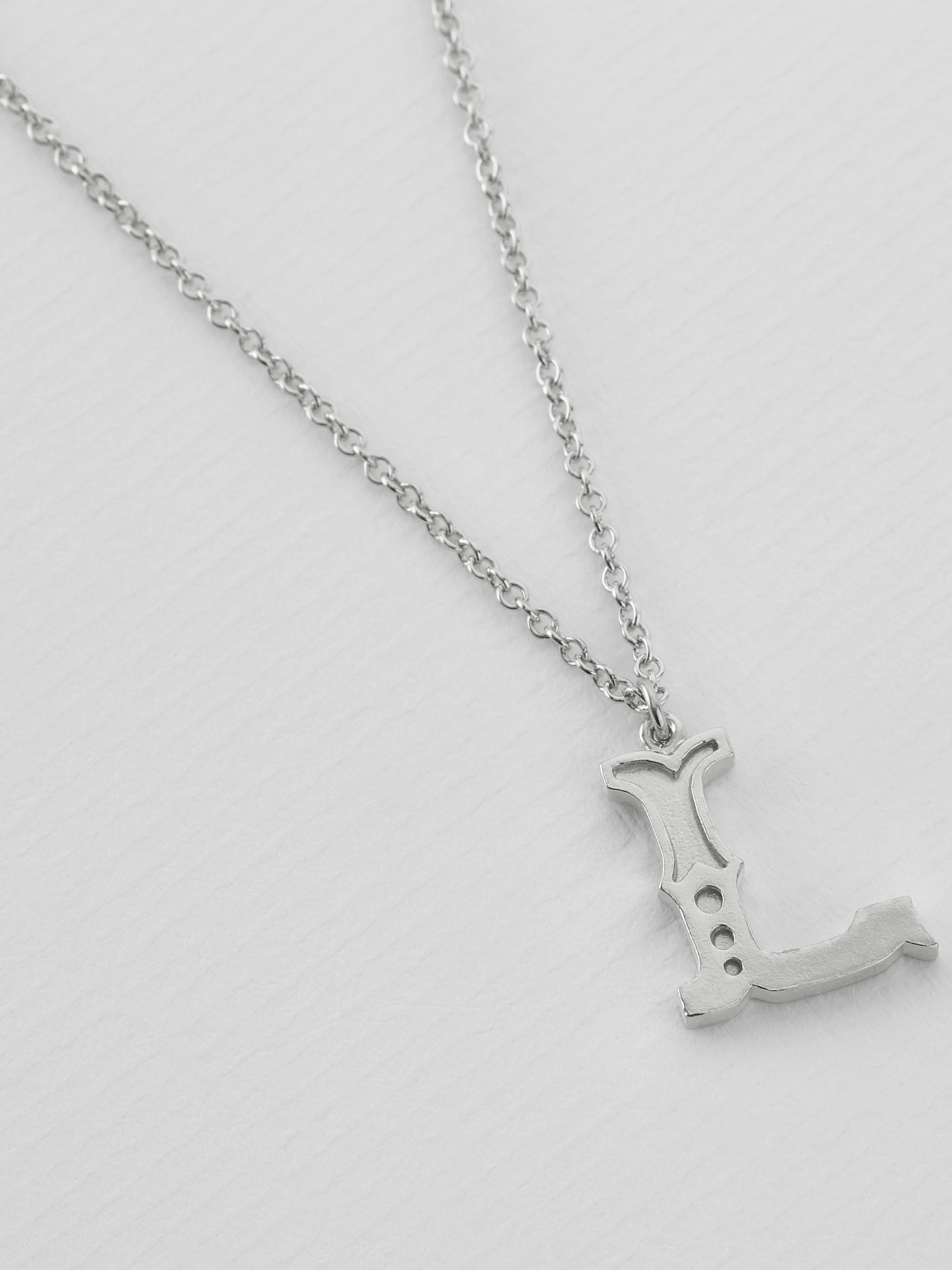 Just My Type Letter L Necklace - image 7 | silver