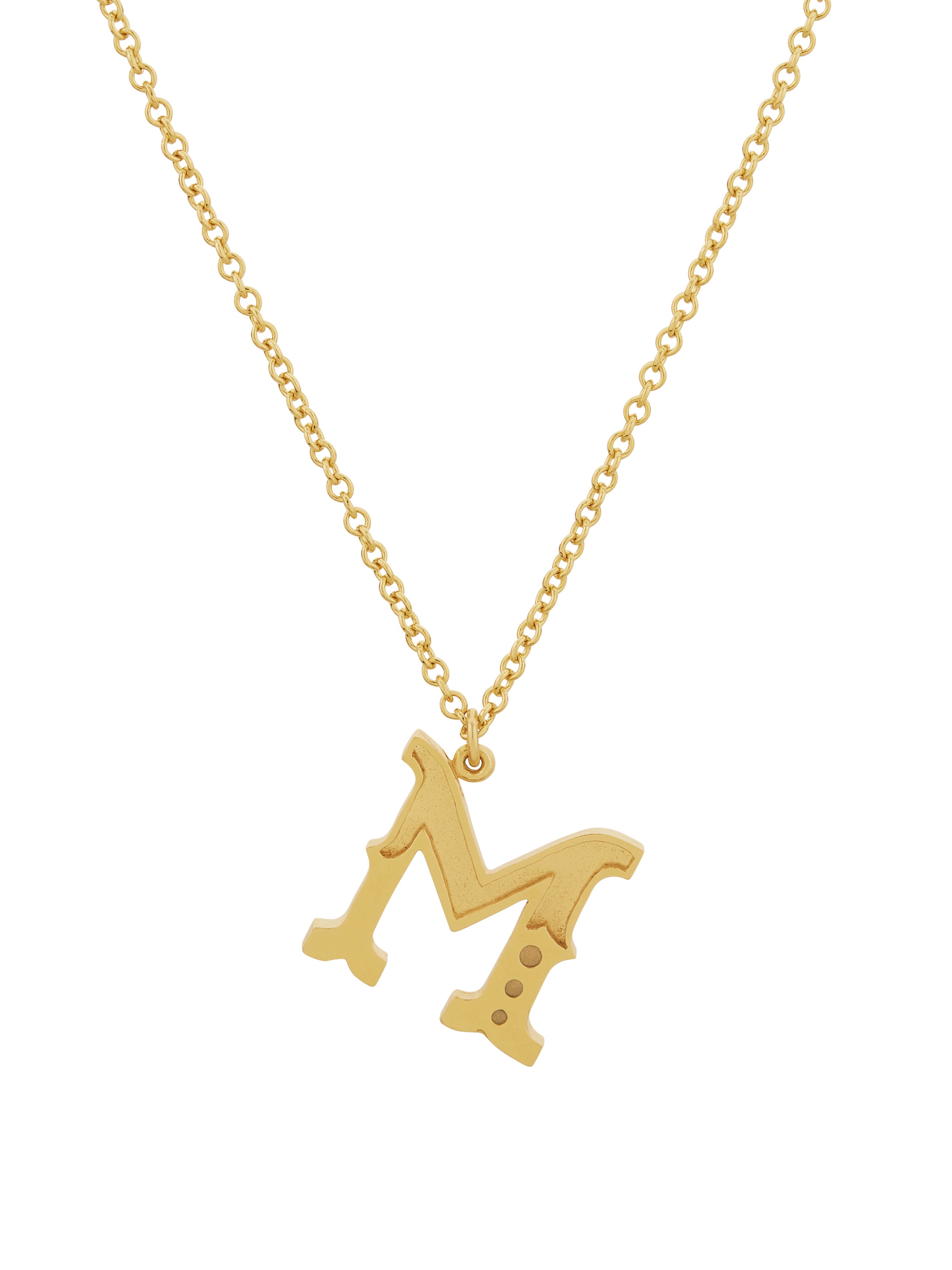 Just My Type Letter M Necklace - image 1 | gold plate