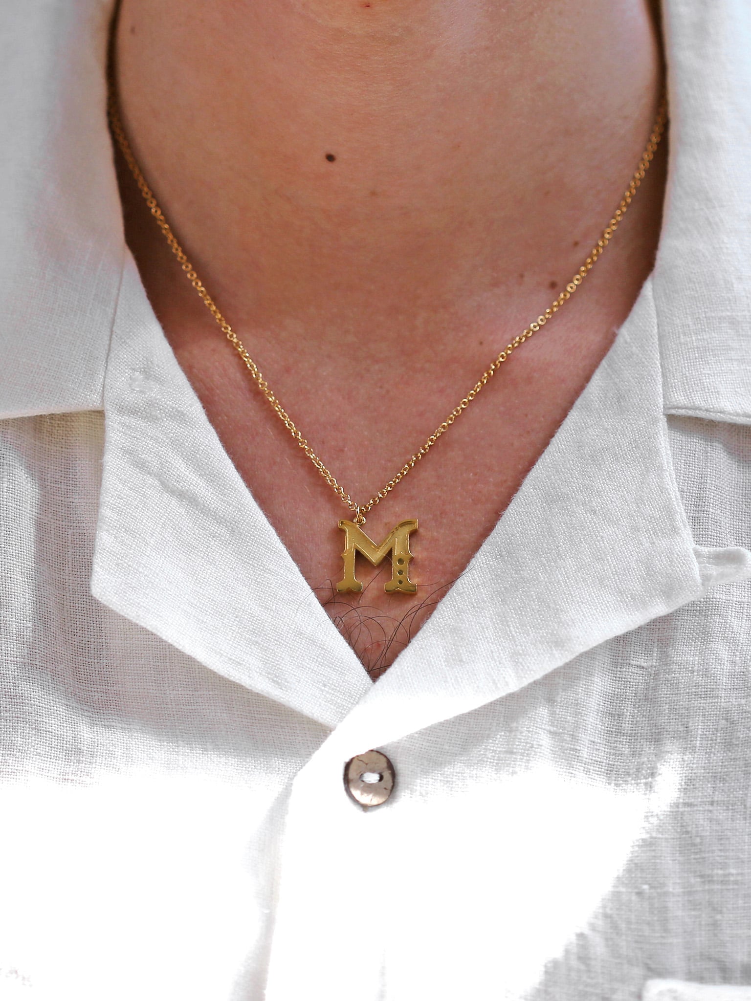 Just My Type Letter M Necklace - image 3