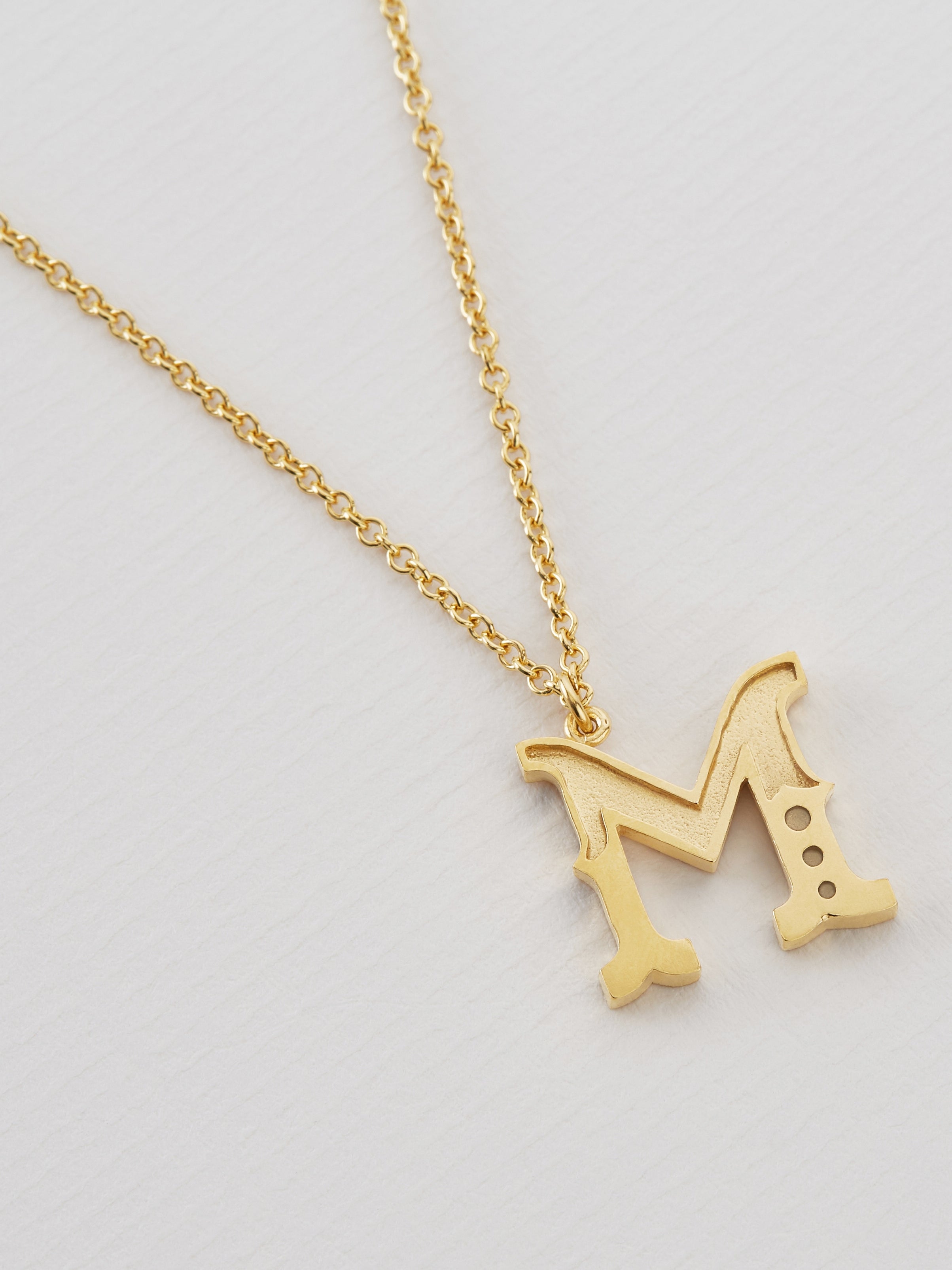 Just My Type Letter M Necklace - image 4 | gold plate