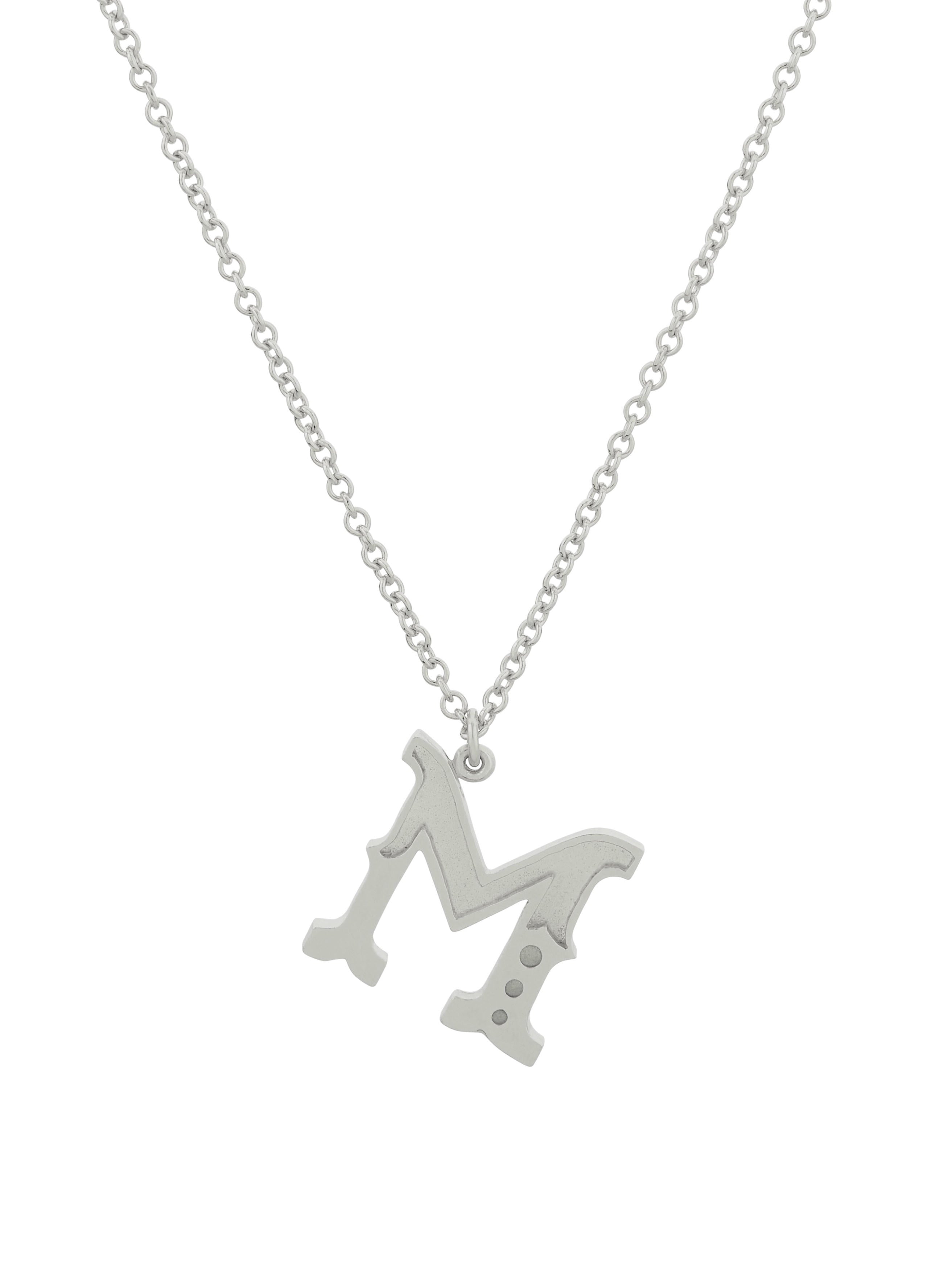 Just my Type Letter M Necklace | Alex Monroe Jewellery