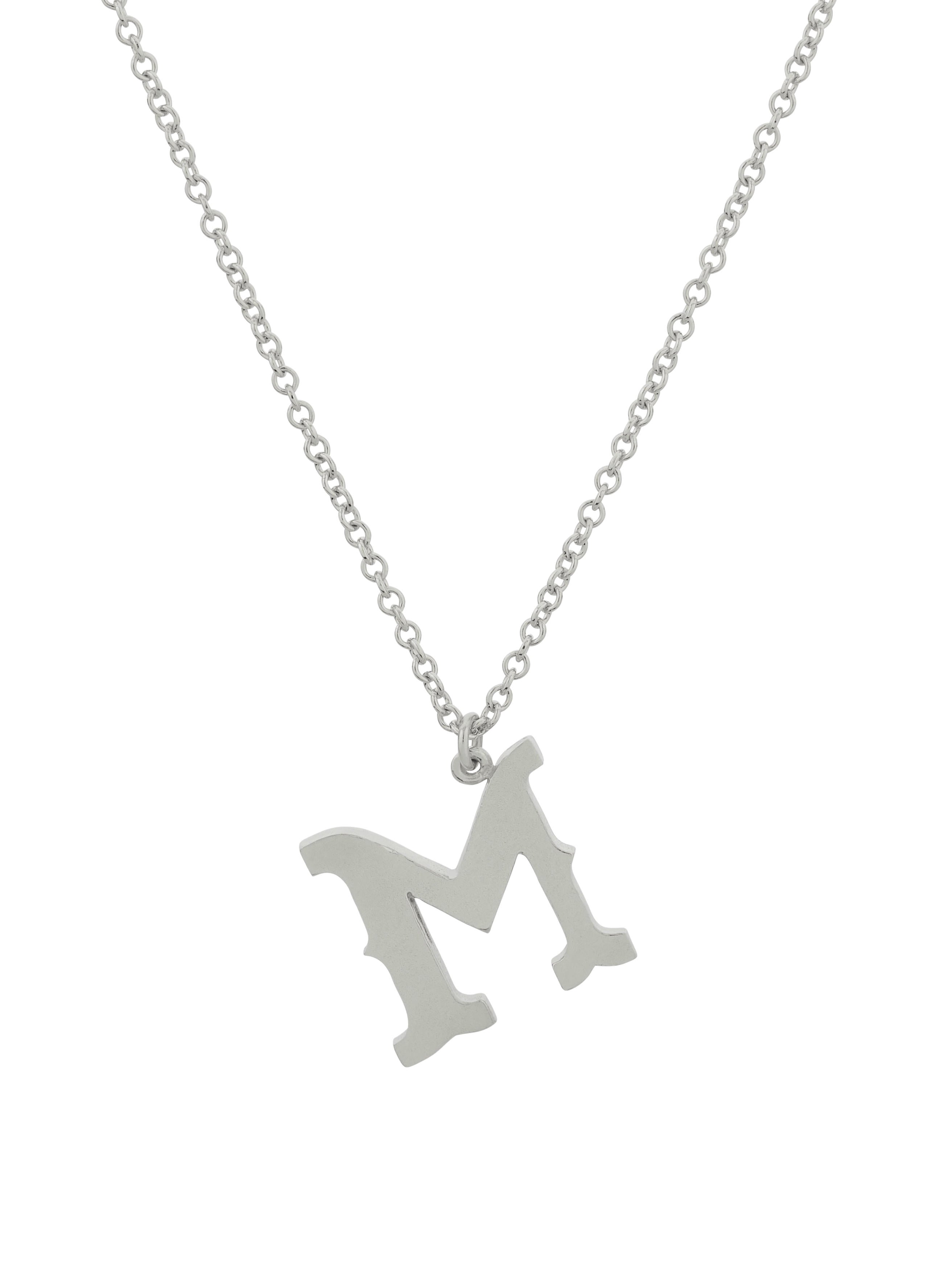 Just My Type Letter M Necklace - image 8 | silver
