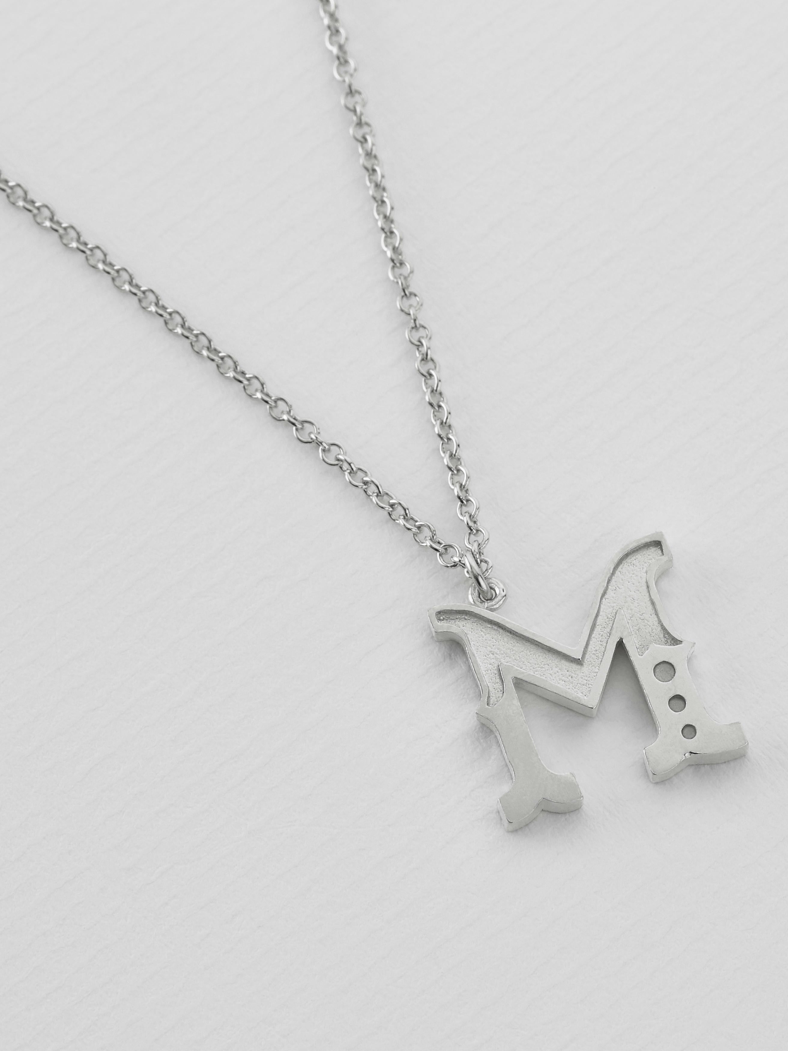 Just My Type Letter M Necklace - image 7 | silver