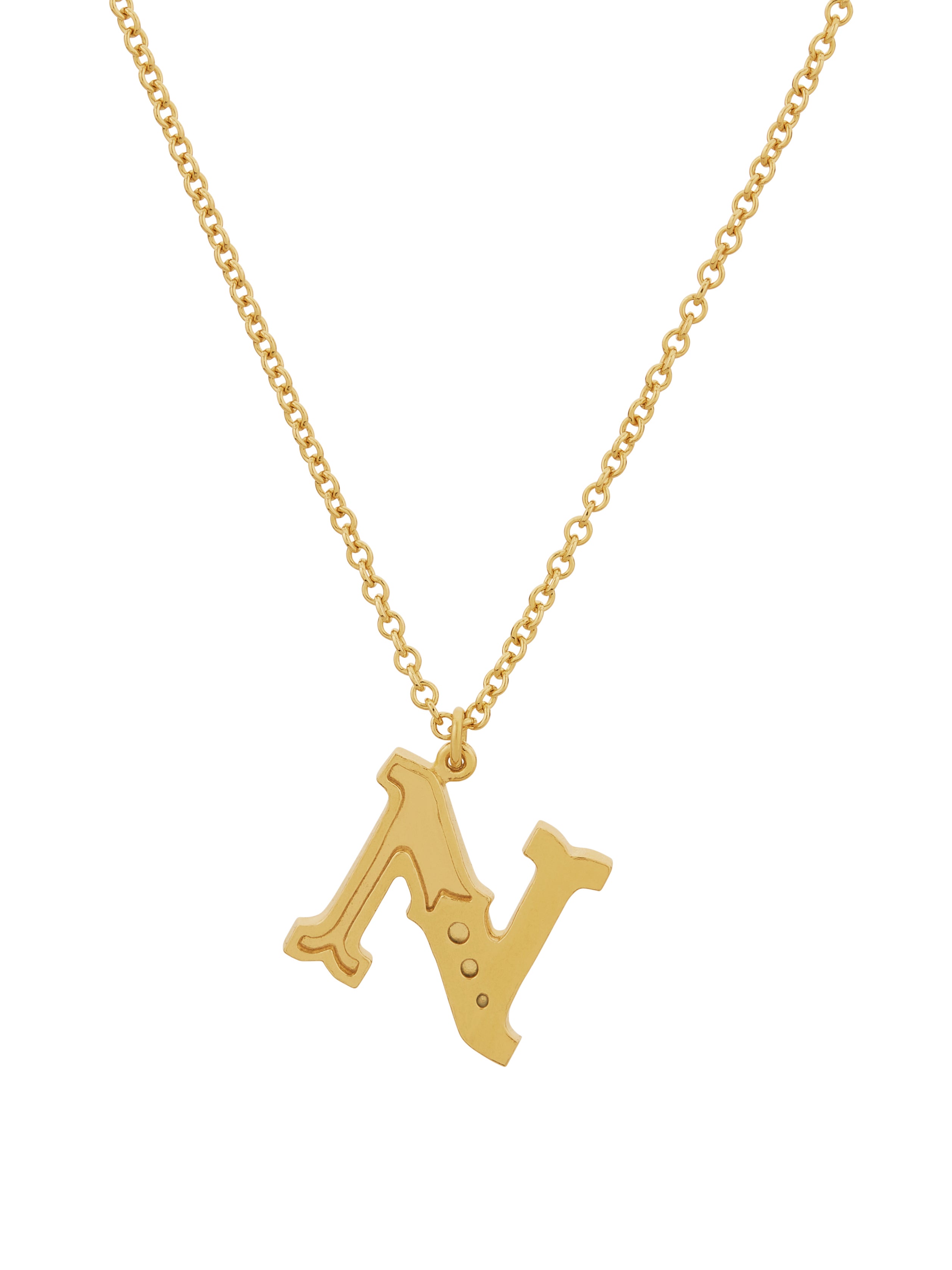 Just My Type Letter N Necklace - image 1 | gold plate