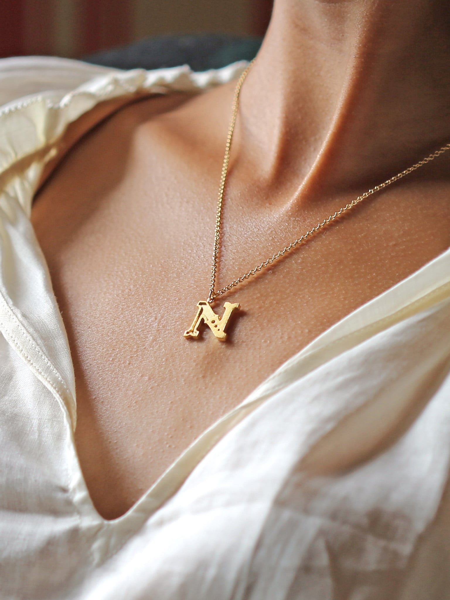 Just My Type Letter N Necklace - image 2