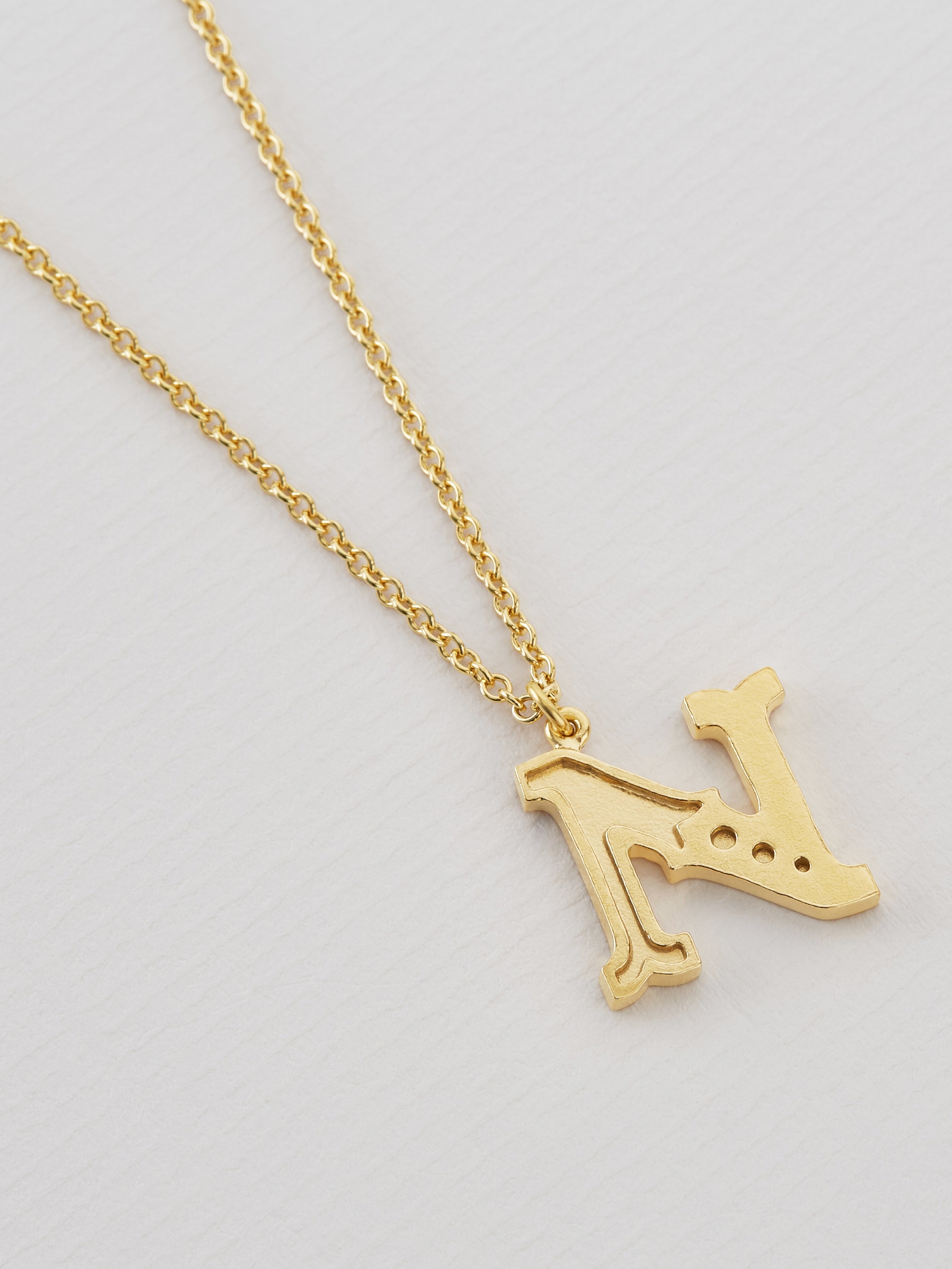 Just My Type Letter N Necklace - image 4 | gold plate